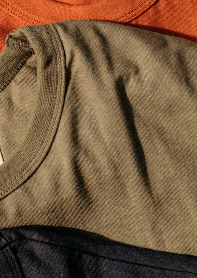 Men's Reyes Heavyweight Henley | 8oz 100% American Made Cotton - Olive