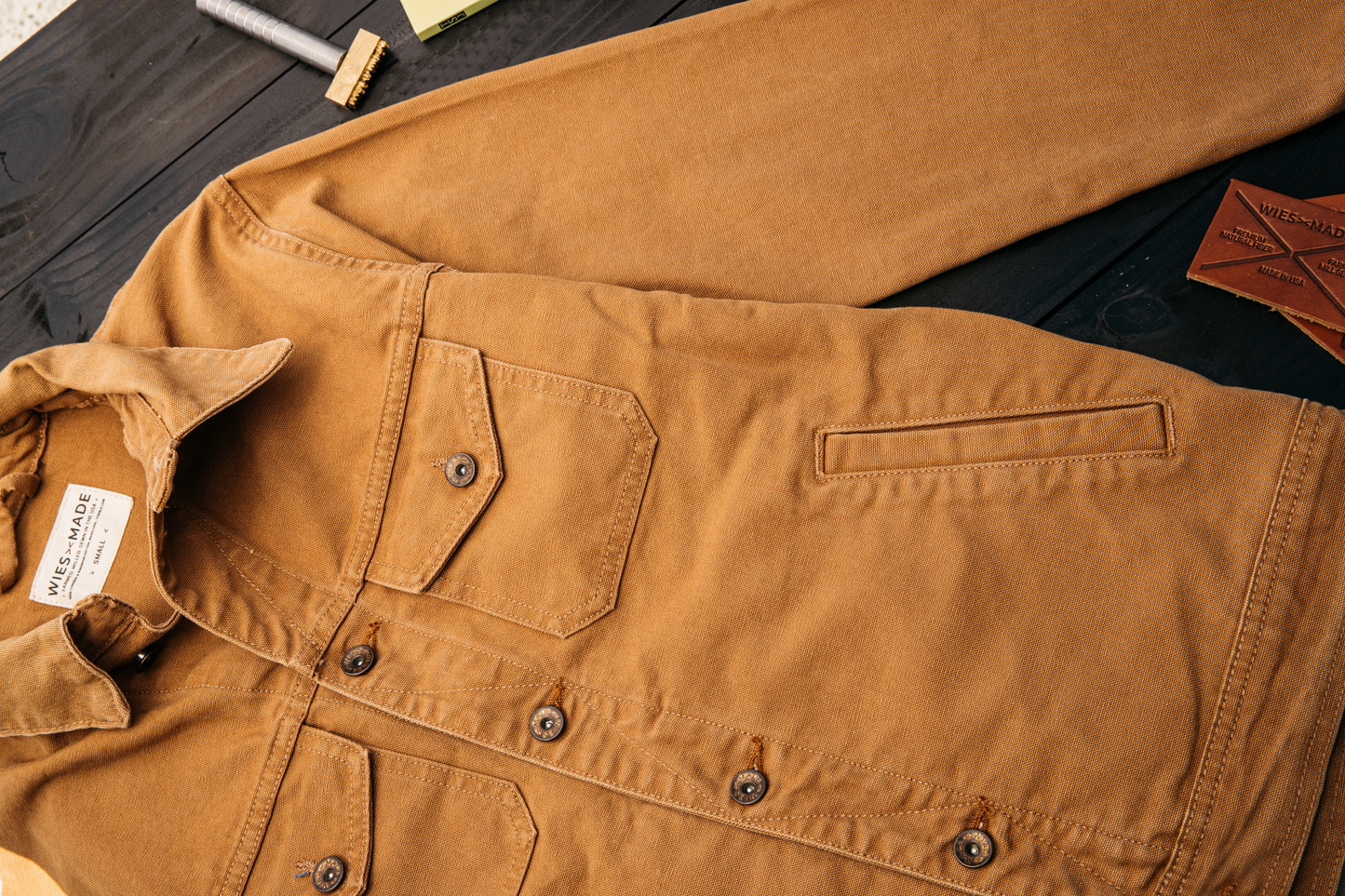 Men's Artcher | 100% Cotton Canvas Flat Felled Seam Jacket - Brown