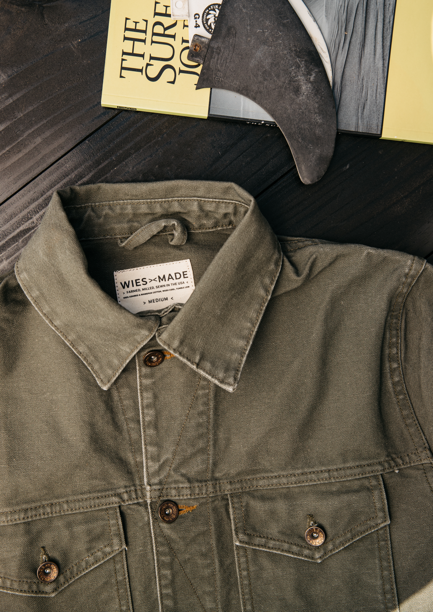 Men's Artcher | 100% Cotton Canvas Flat Felled Seam Jacket - Olive