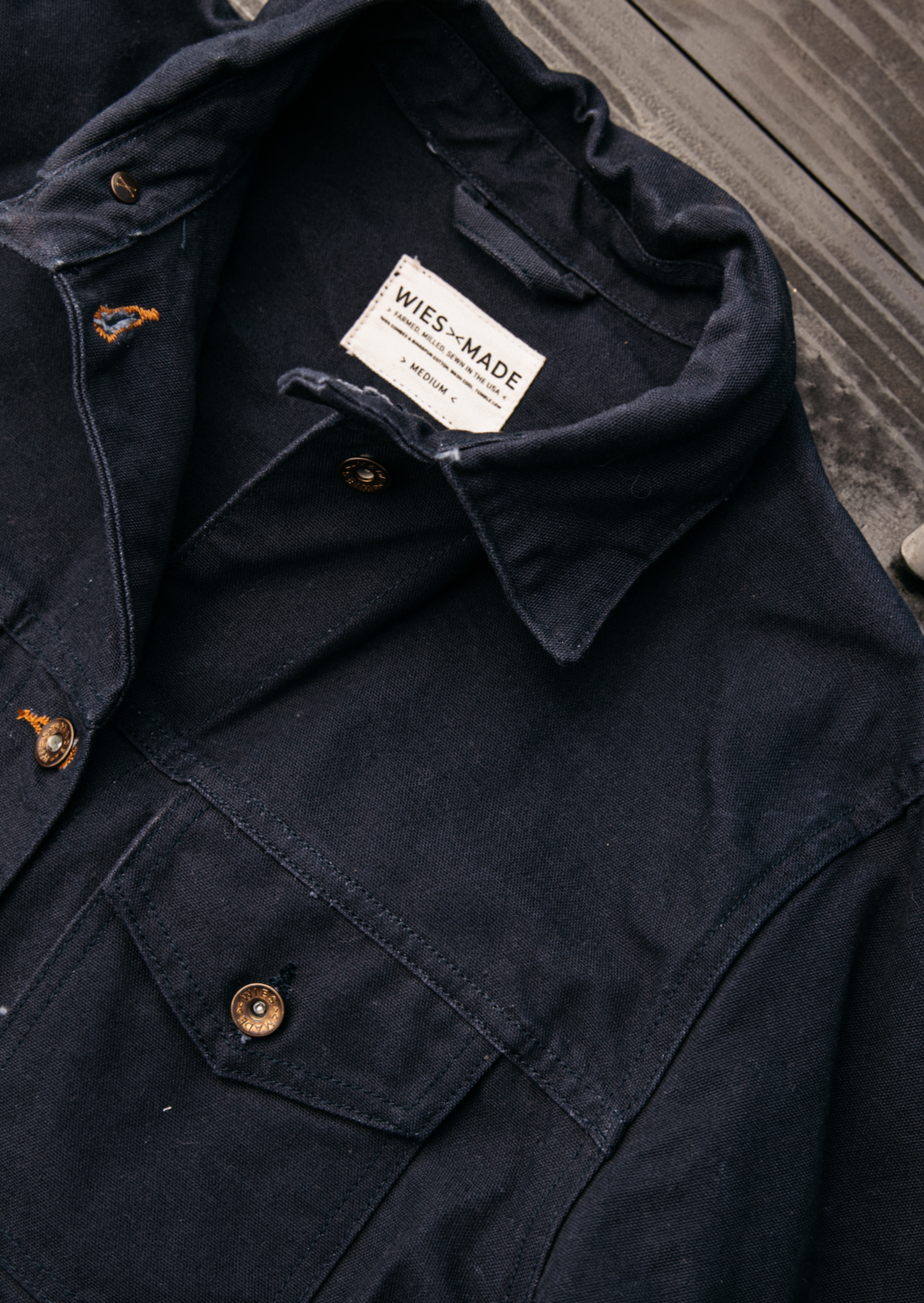 Men's Artcher | 100% Cotton Canvas Flat Felled Seam Jacket - Navy