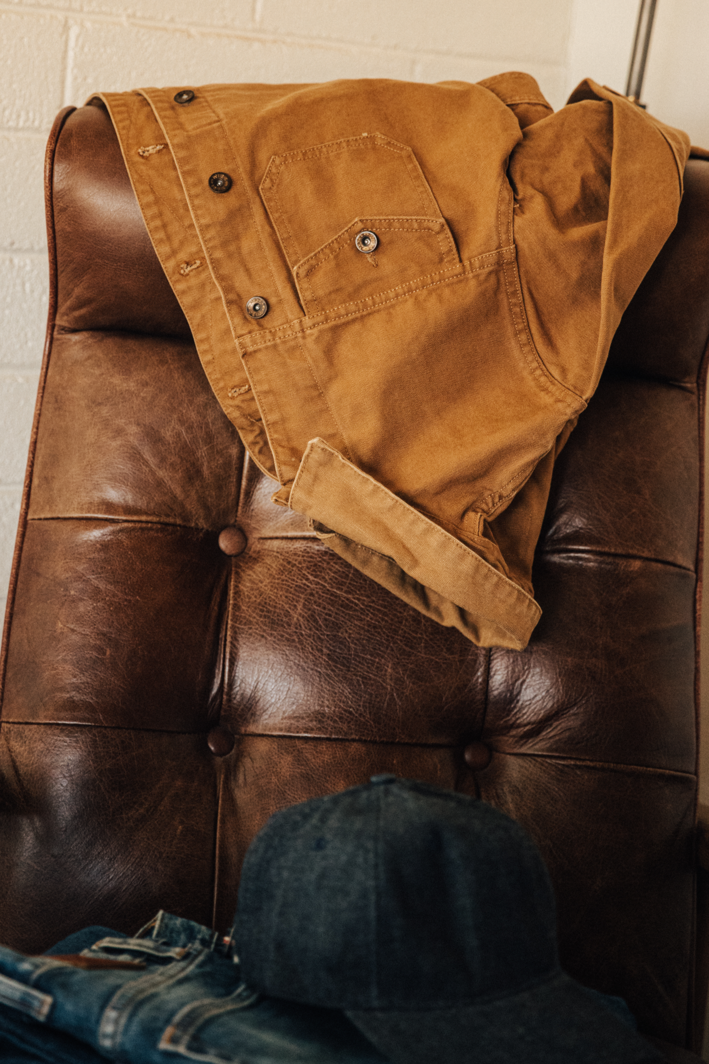 Men's Artcher | 100% Cotton Canvas Flat Felled Seam Jacket - Brown