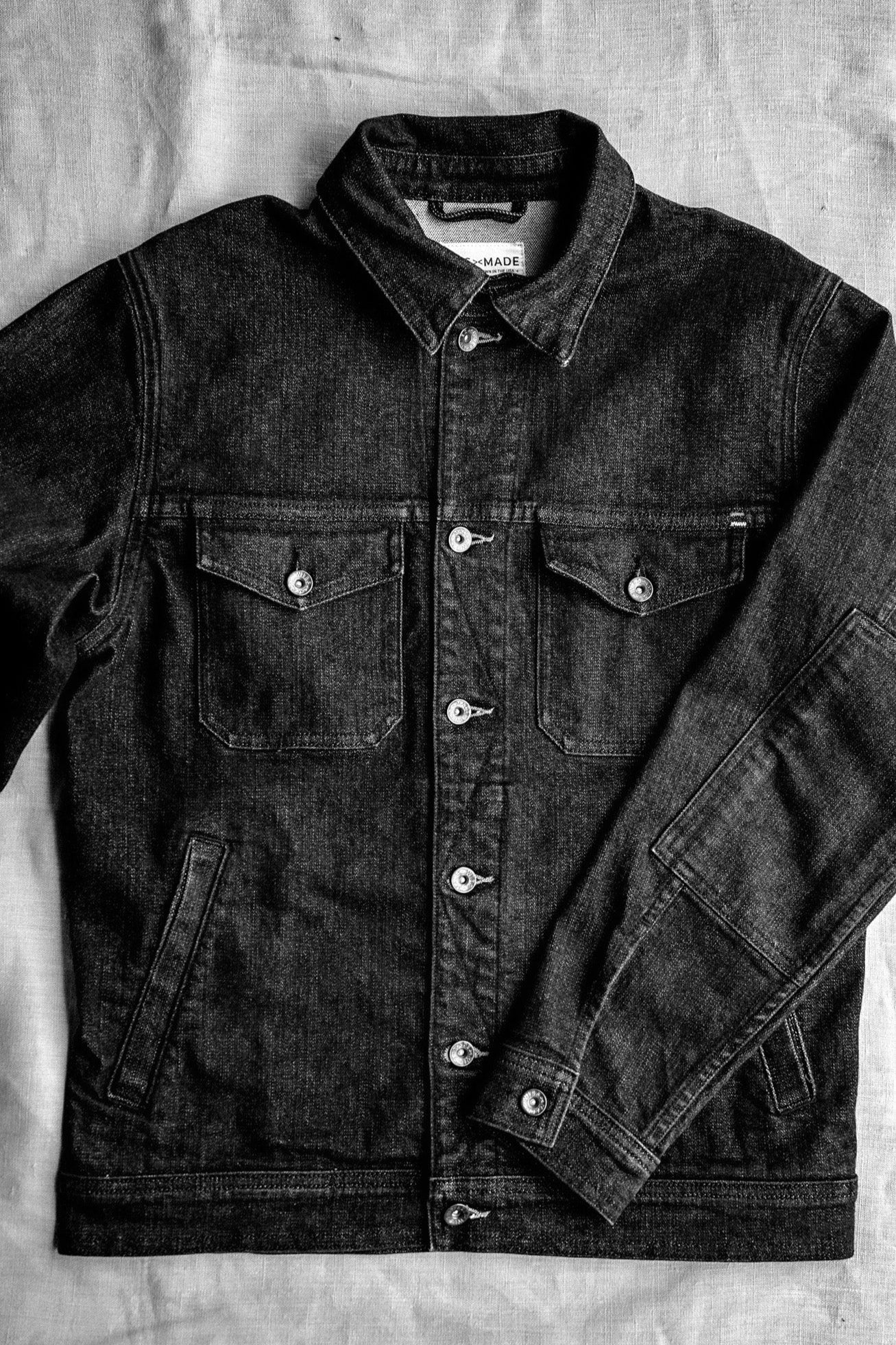 Artcher Jacket | 14oz Broken Twill Denim Black Stone
