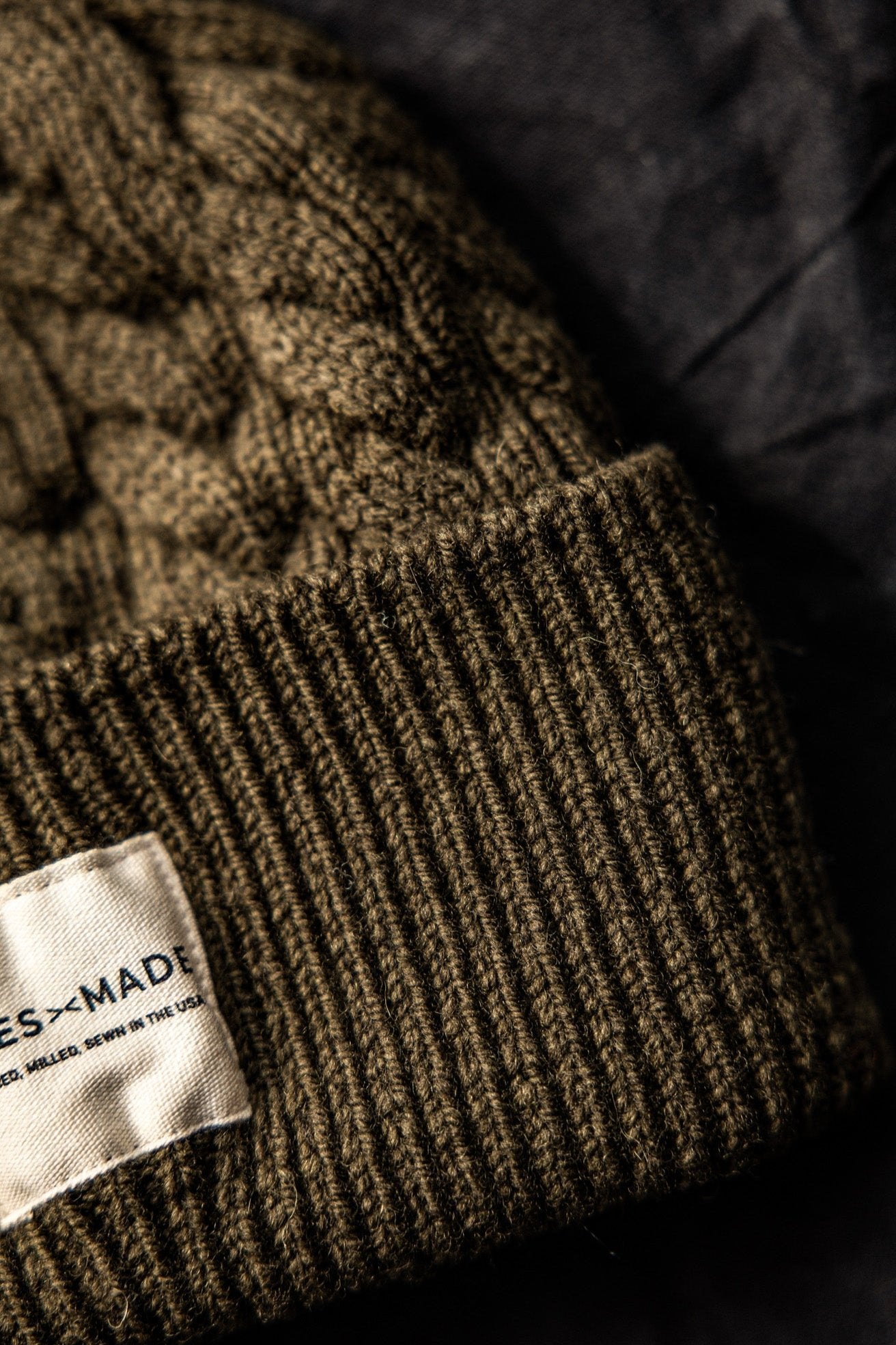 Wool Beanie | 100% American Made - Olive