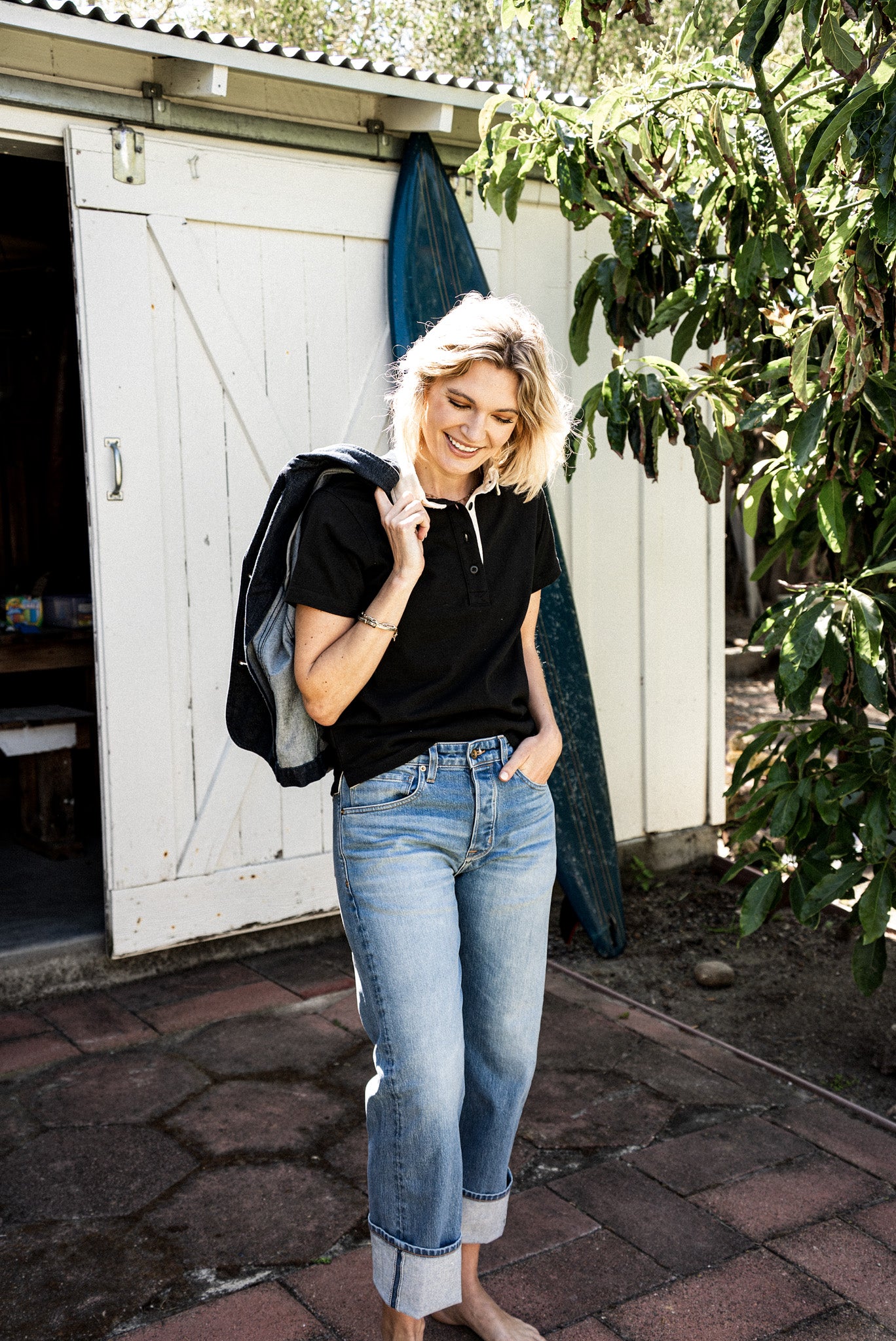 Jackie Fit Jean | Salt Wash Mid Rise Wide Leg