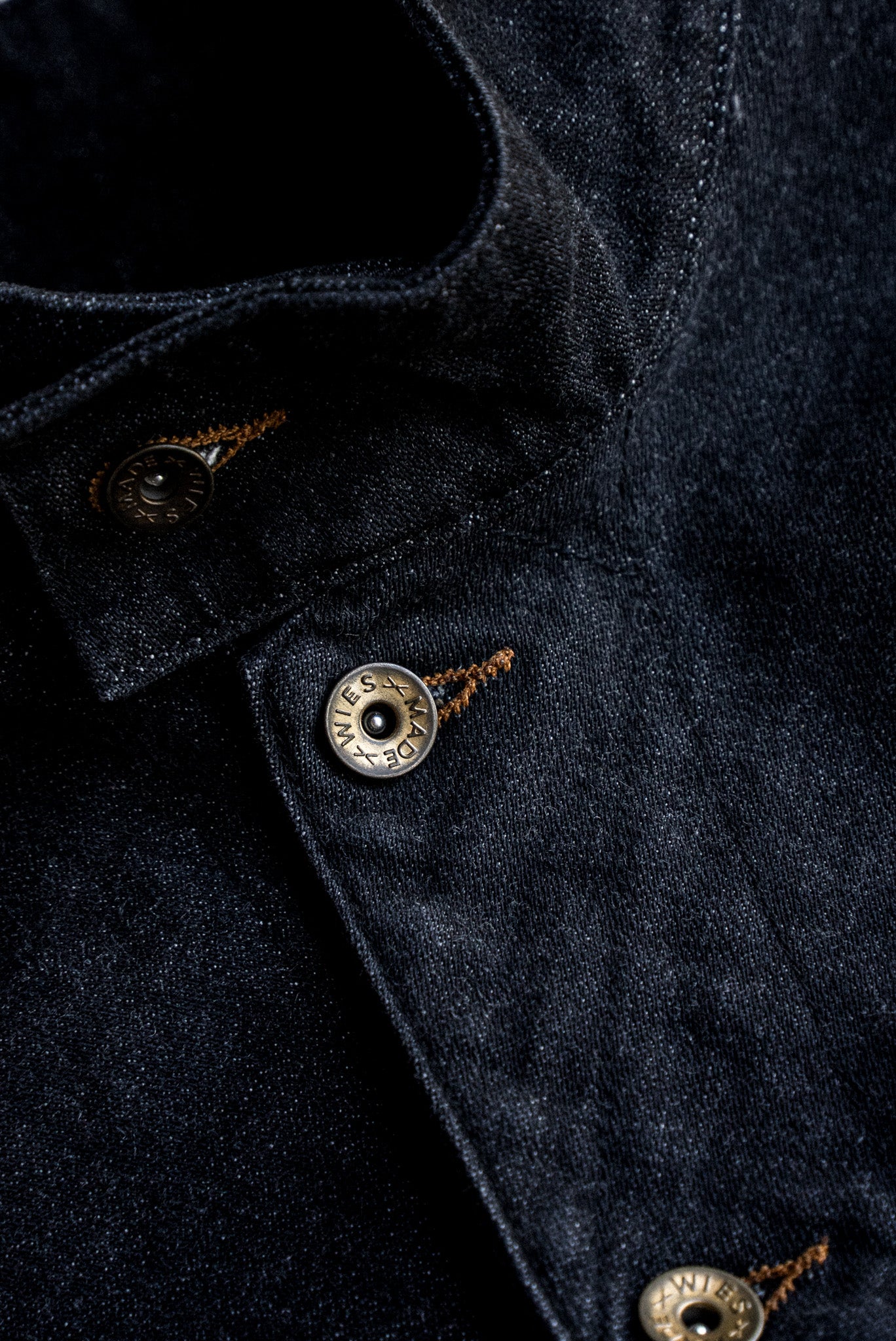 Jamie Vest | Black 14oz Broken Twill Denim