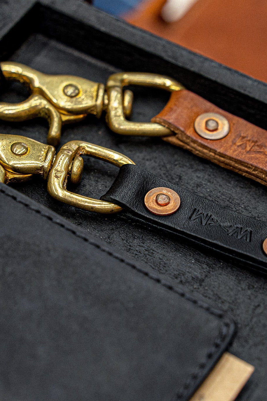 Key Clip Black | Horween Leather