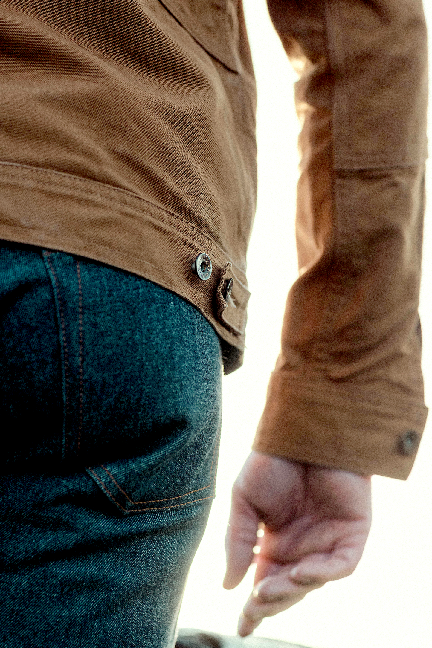 Men's Artcher | 100% Cotton Canvas Flat Felled Seam Jacket - Brown