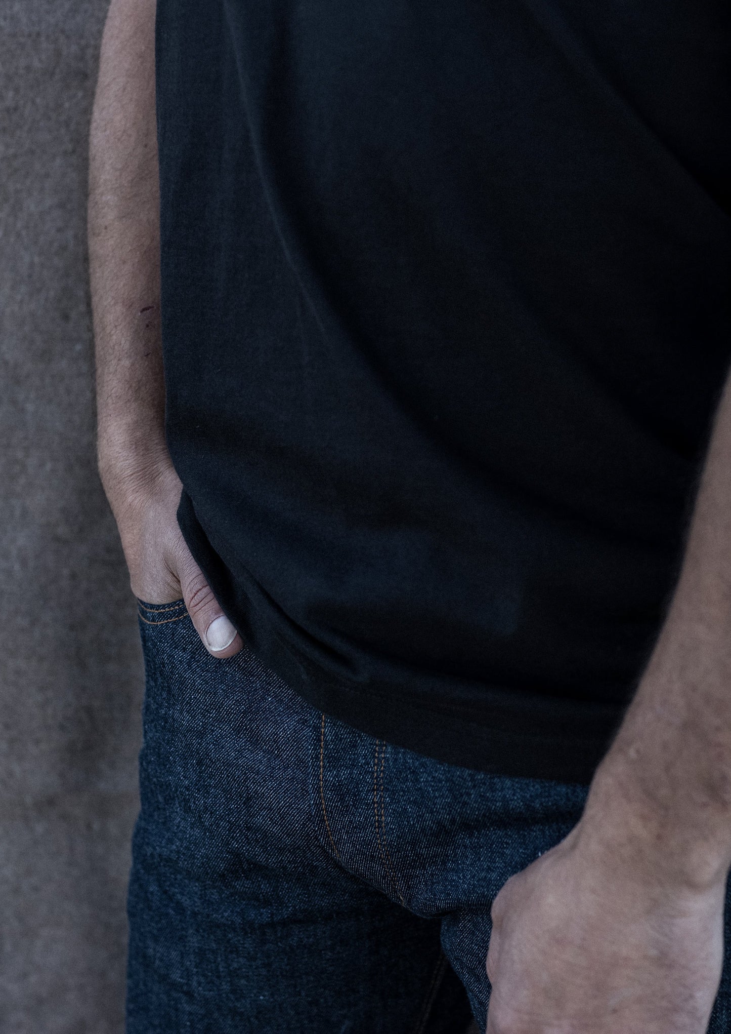 Men's Reyes Heavyweight Henley | 8oz 100% American Made Cotton - Basalt