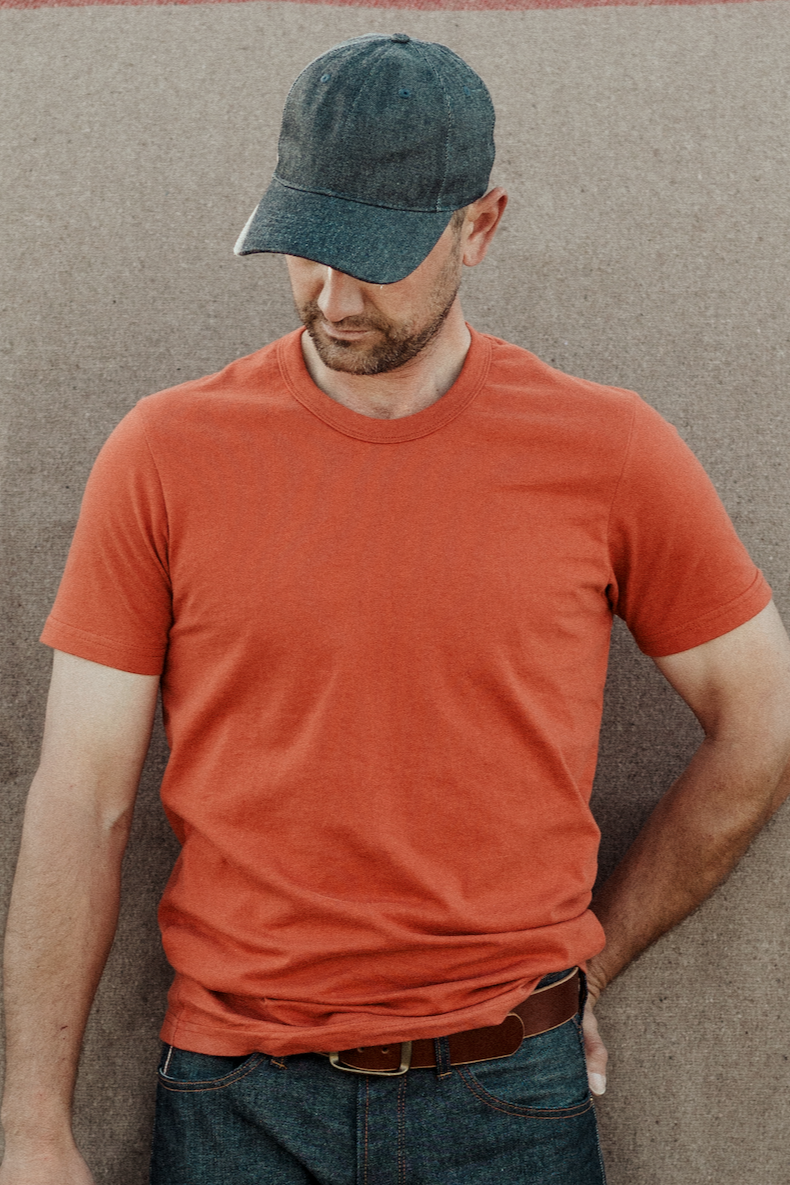 Men's Bolinas Heavyweight Tee | 8oz American Made 100% Cotton - Brick