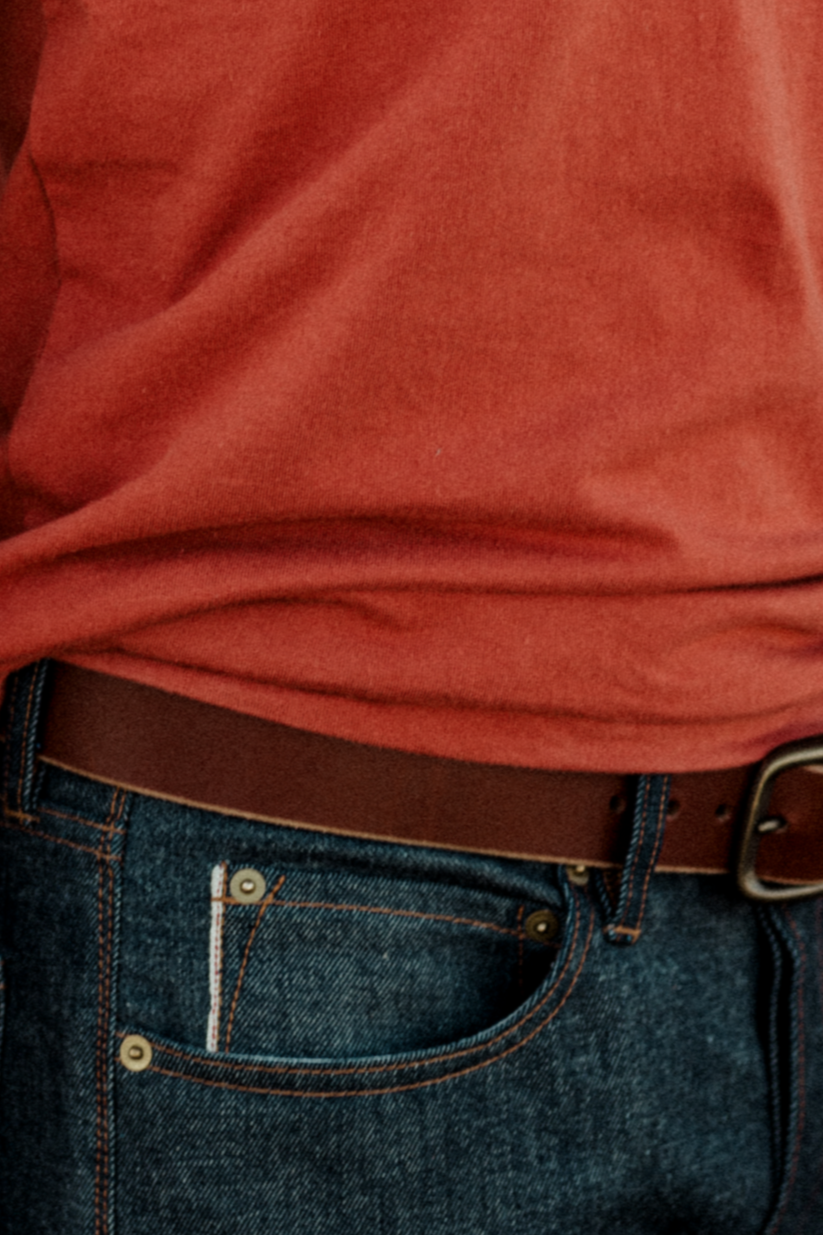 Men's Bolinas Heavyweight Tee | 8oz American Made 100% Cotton - Brick