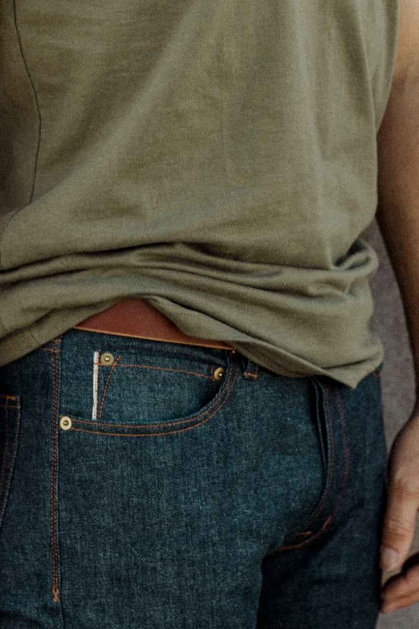 Men's Bolinas Heavyweight Tee | 8oz American Made 100% Cotton - Olive