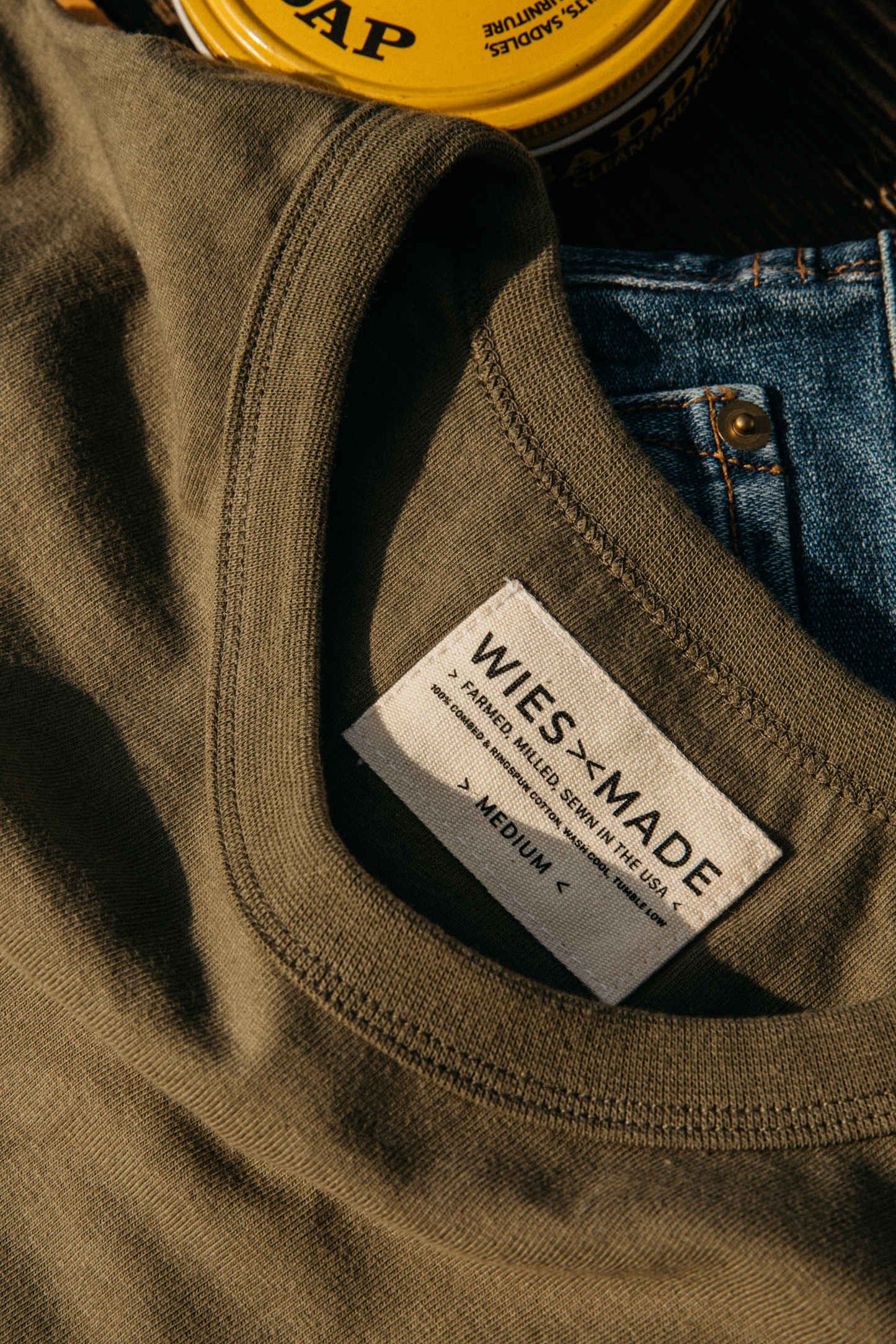Men's Bolinas Heavyweight Tee | 8oz American Made 100% Cotton - Olive