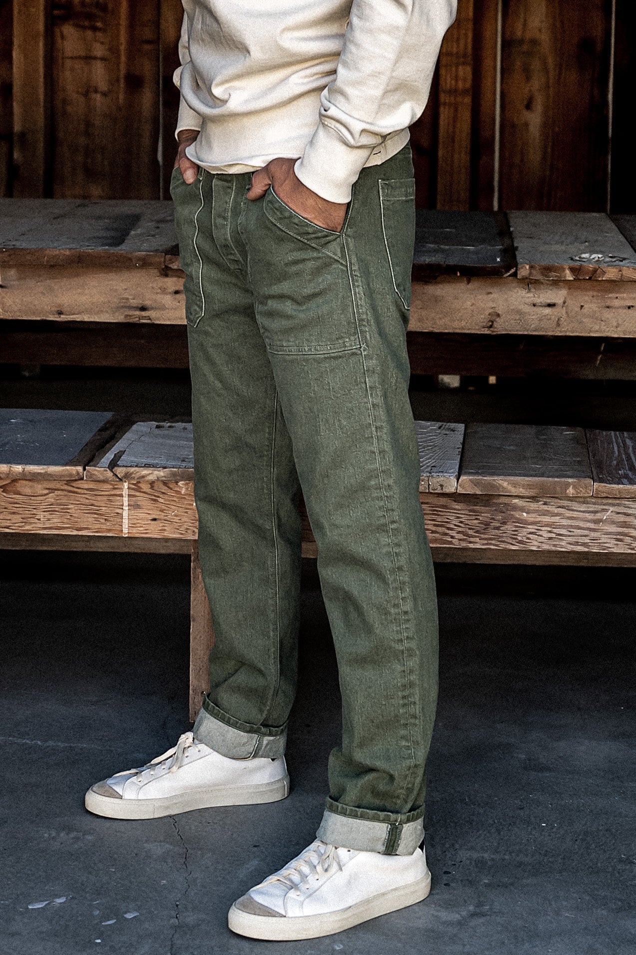 Scout Jean | Denim Military Pant - Olive