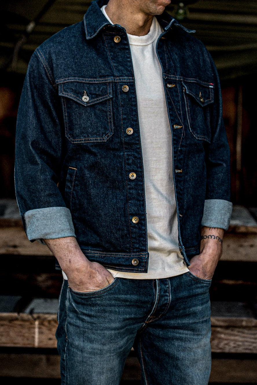 Artcher Jacket Ocean | 14oz Broken Twill Denim – WiesMade