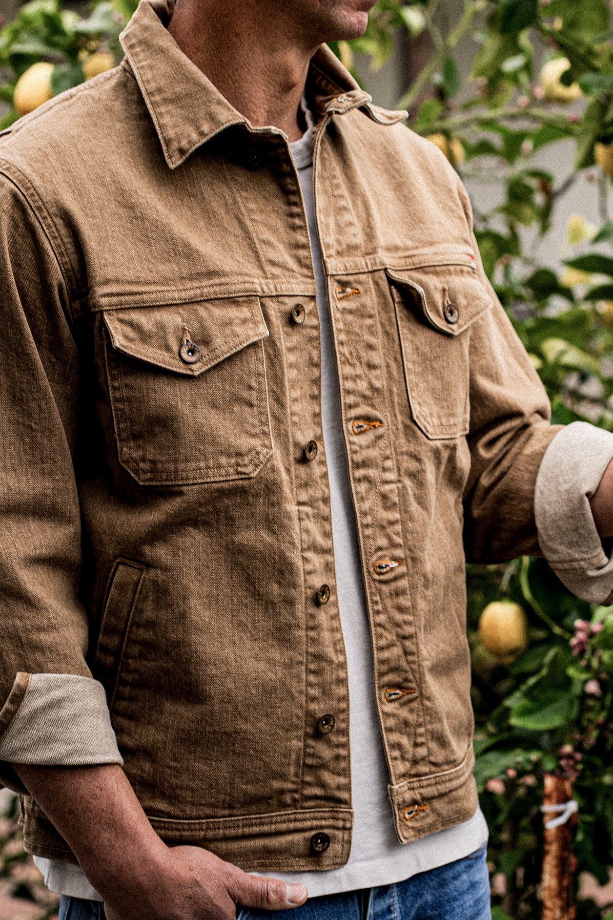 Artcher Jacket | 14oz Broken Twill Denim Wheat