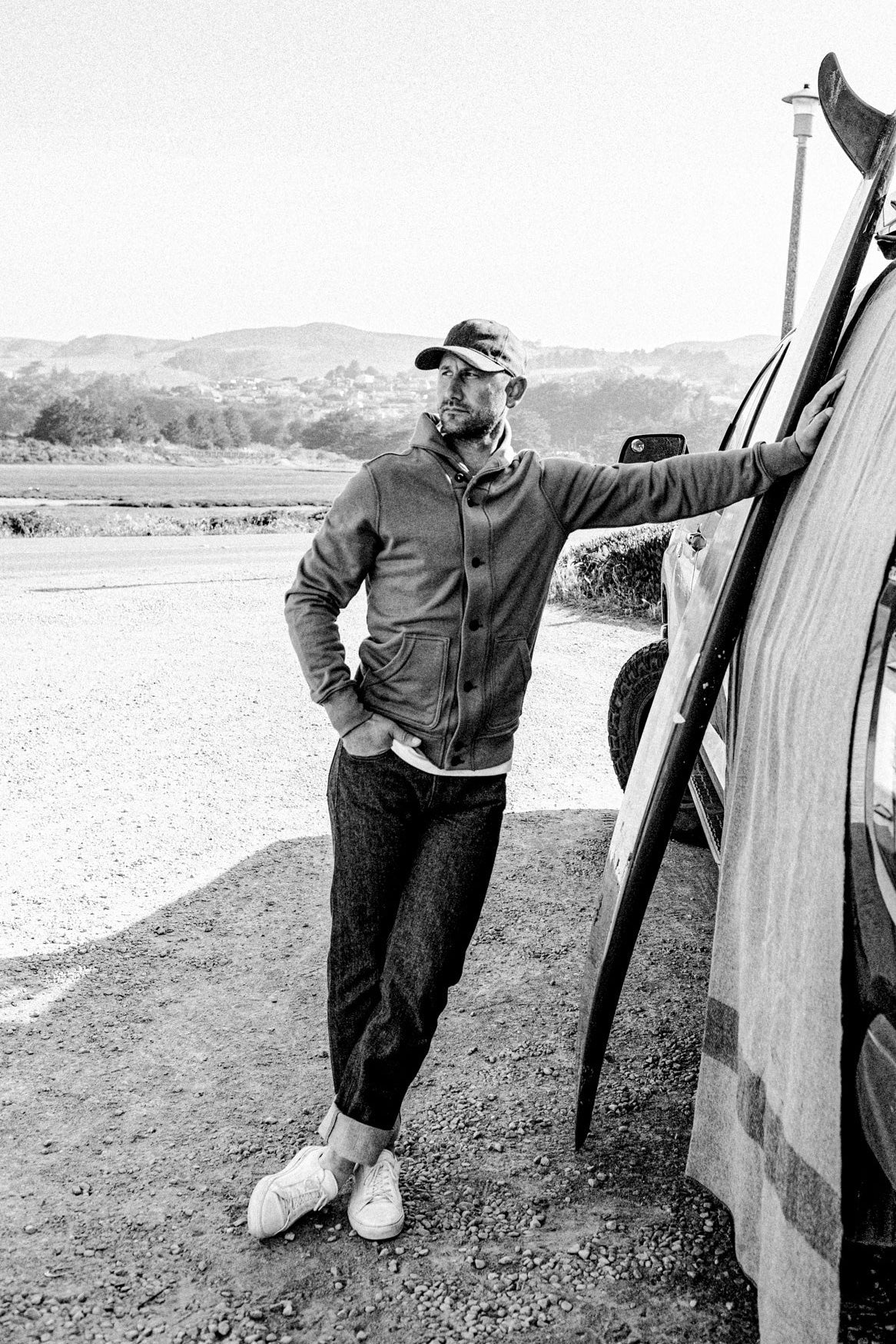 Men's Bodega Shawl Cardigan | 14oz 100% Cotton French Terry - Pebble