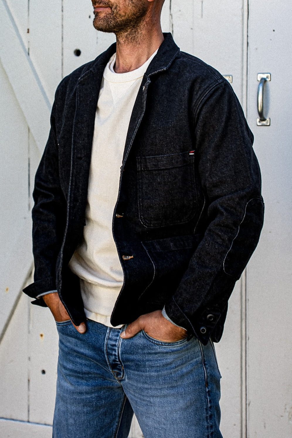 Men's Scout Blazer | Denim Chore Jacket - Black Stone