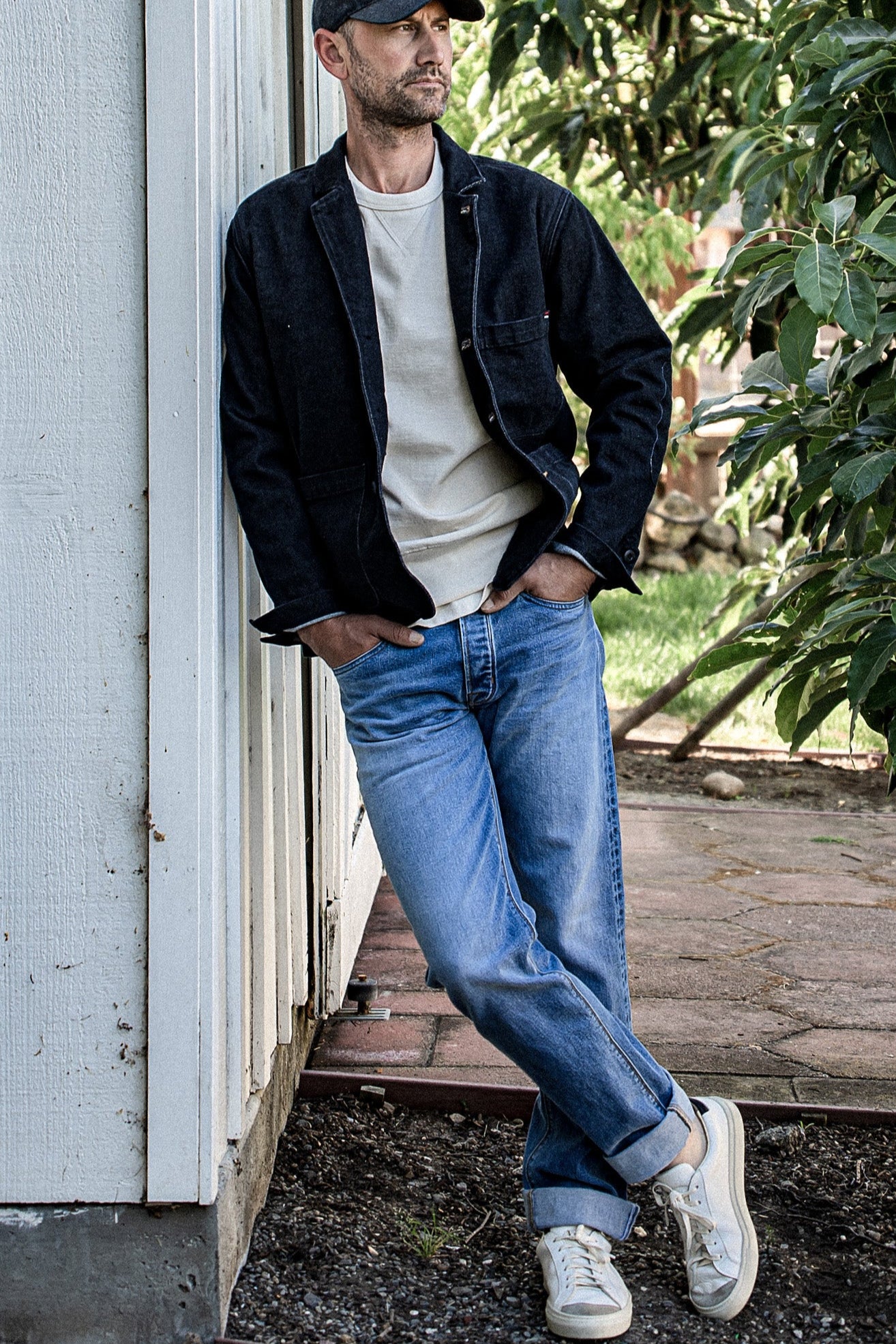 Men's Scout Blazer | Denim Chore Jacket - Black Stone