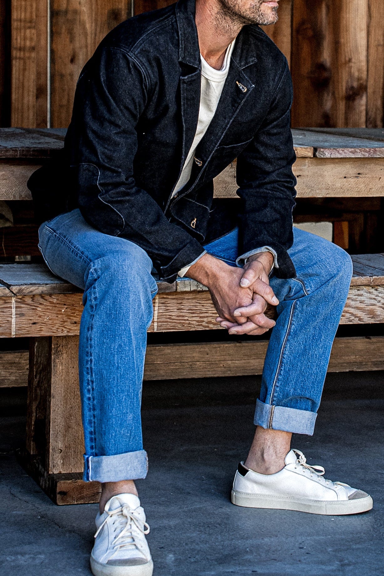 Men's Scout Blazer | Denim Chore Jacket - Black Stone