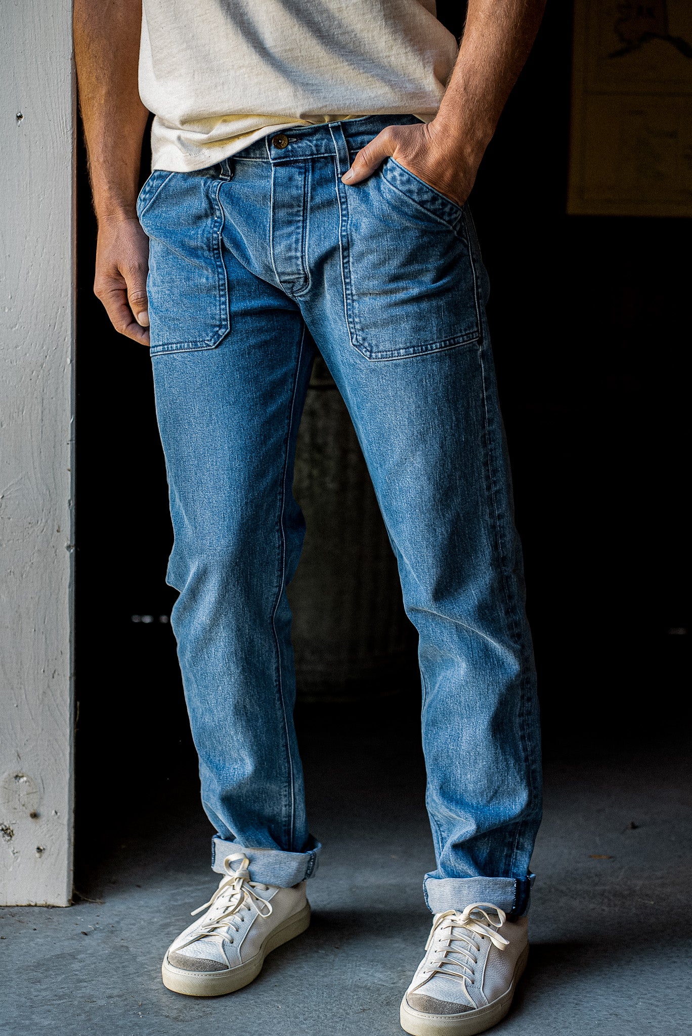 Scout Jean | Denim Military Pant - Salt – WiesMade