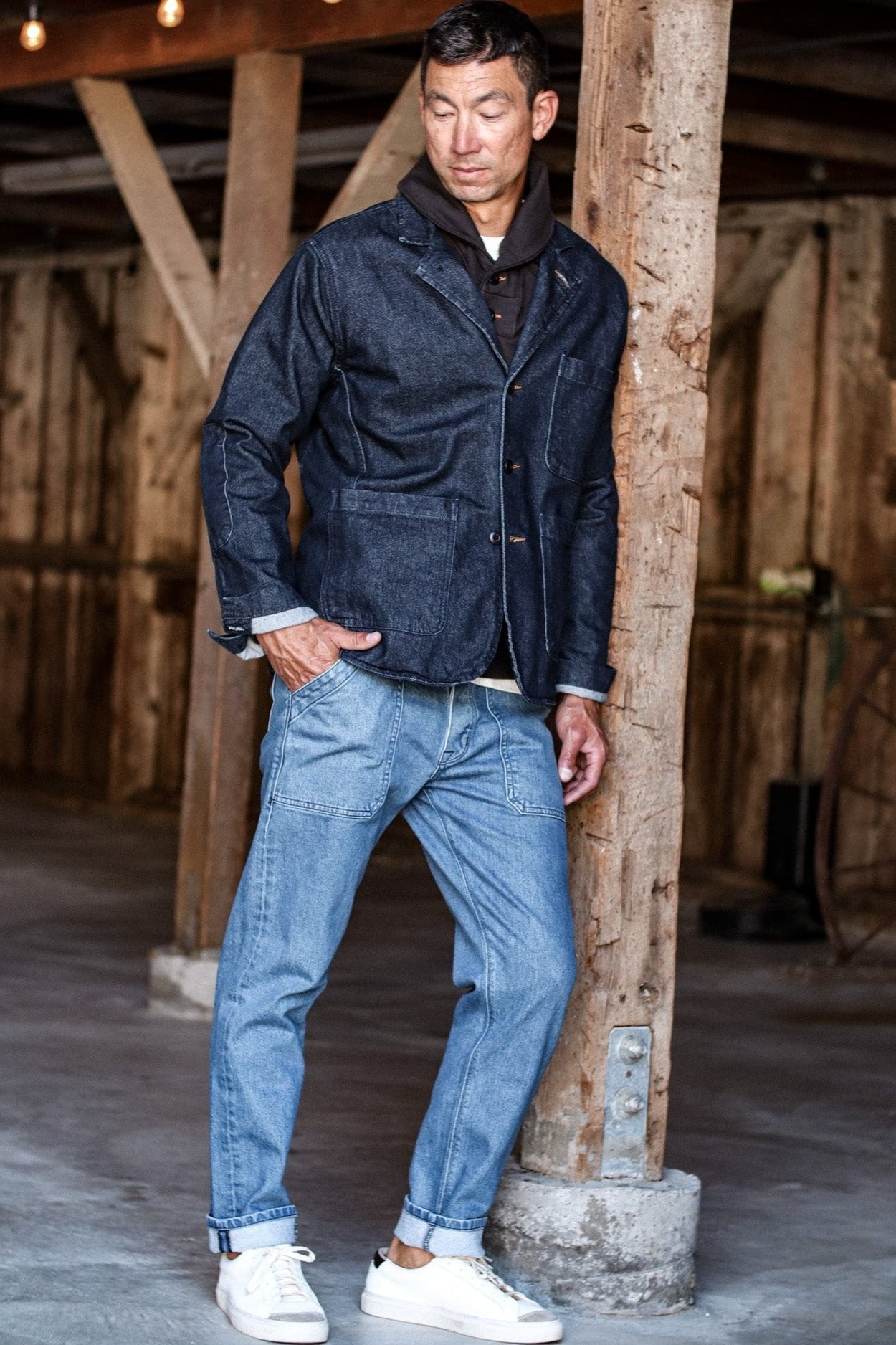 Men's Scout Blazer | Denim Chore Jacket - Ocean