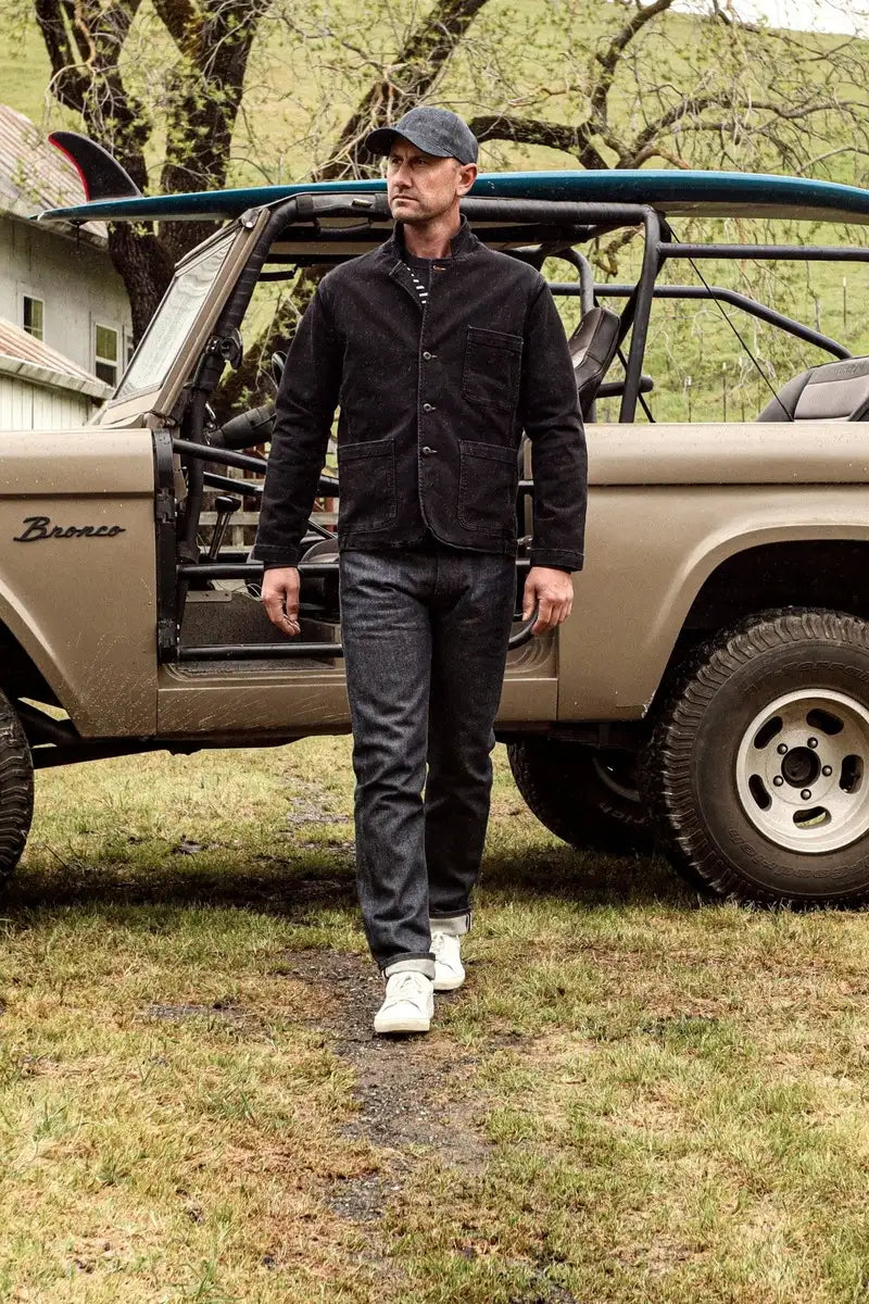Men's Scout Blazer | Denim Chore Jacket - Black Stone