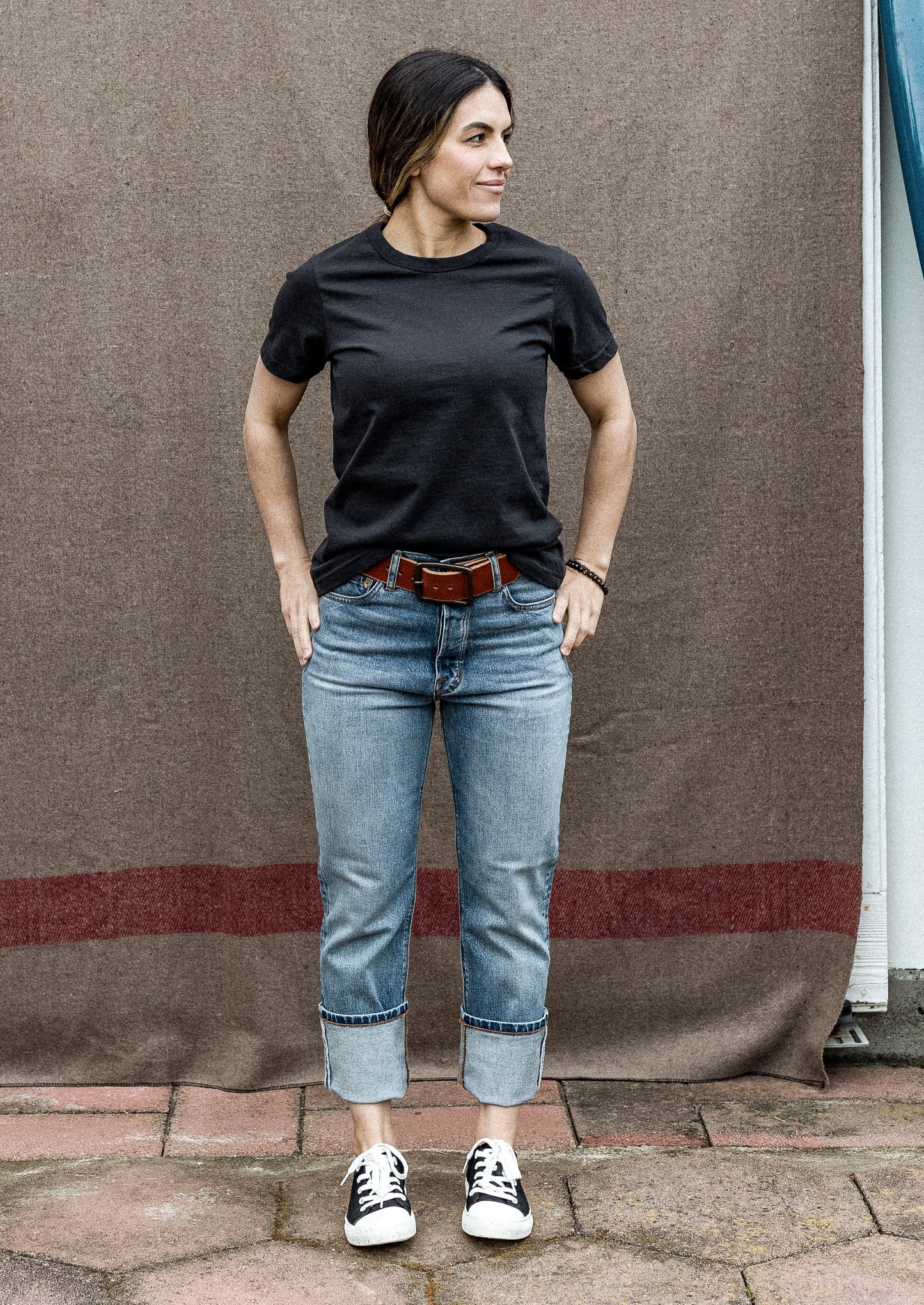 Women's Bolinas Heavyweight Tee | 8oz 100% American Made Cotton - Basalt