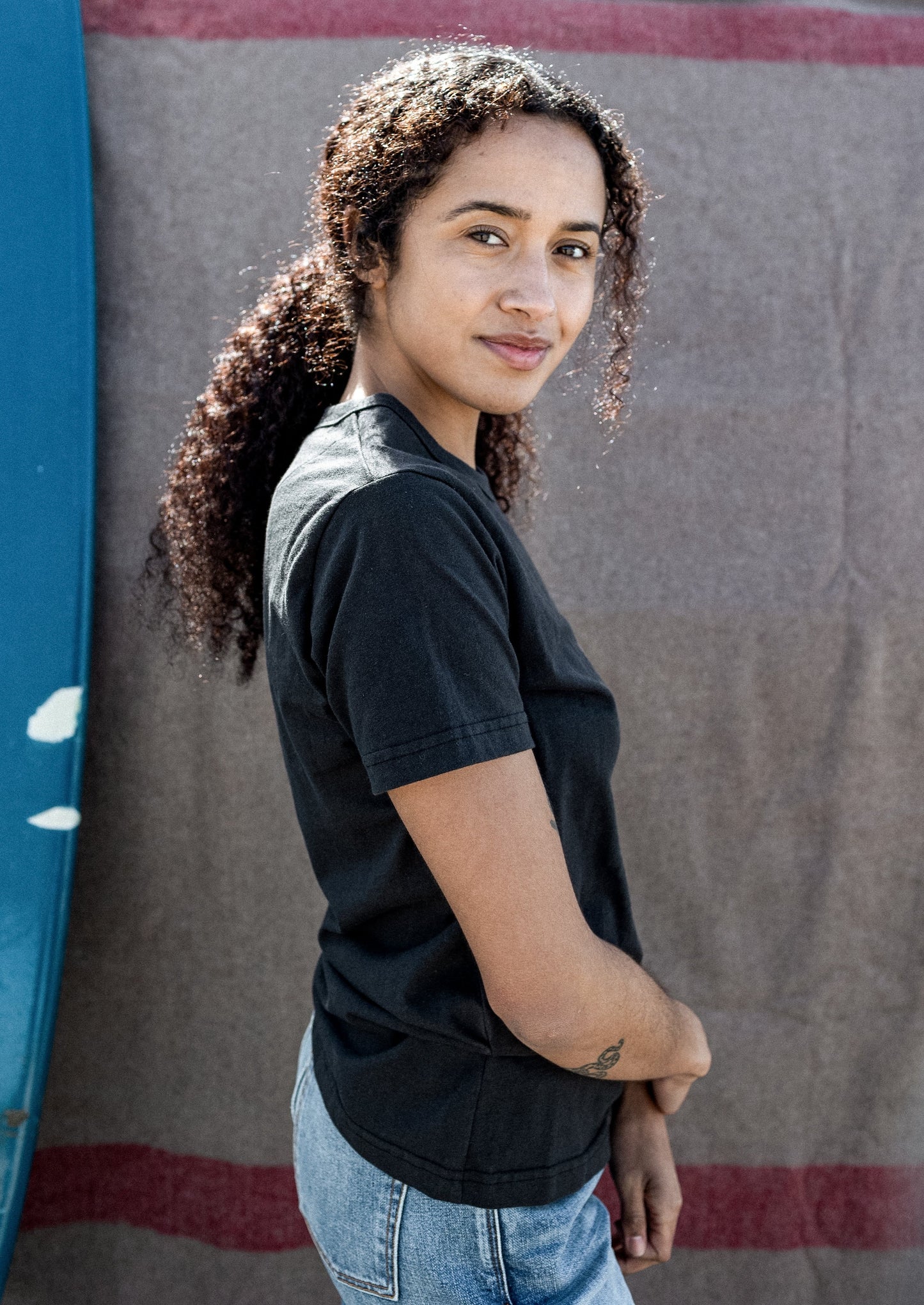 Women's Bolinas Heavyweight Tee | 8oz 100% American Made Cotton - Basalt