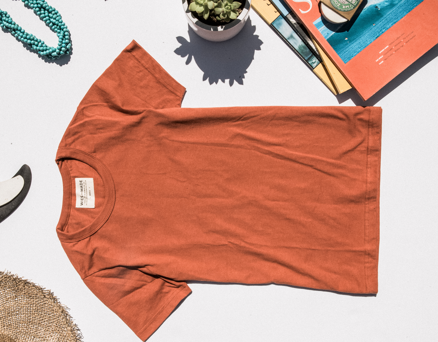 Women's Bolinas Heavyweight Tee | 8oz 100% American Made Cotton - Brick