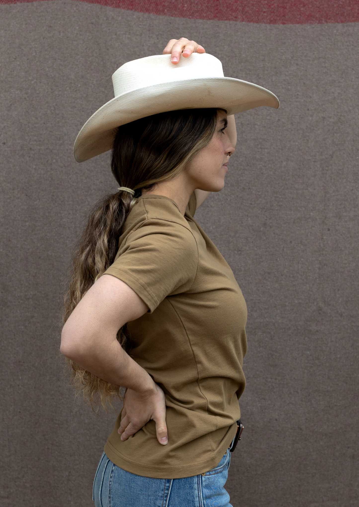Women's Bolinas Heavyweight Tee | 8oz 100% American Made Cotton - Brown