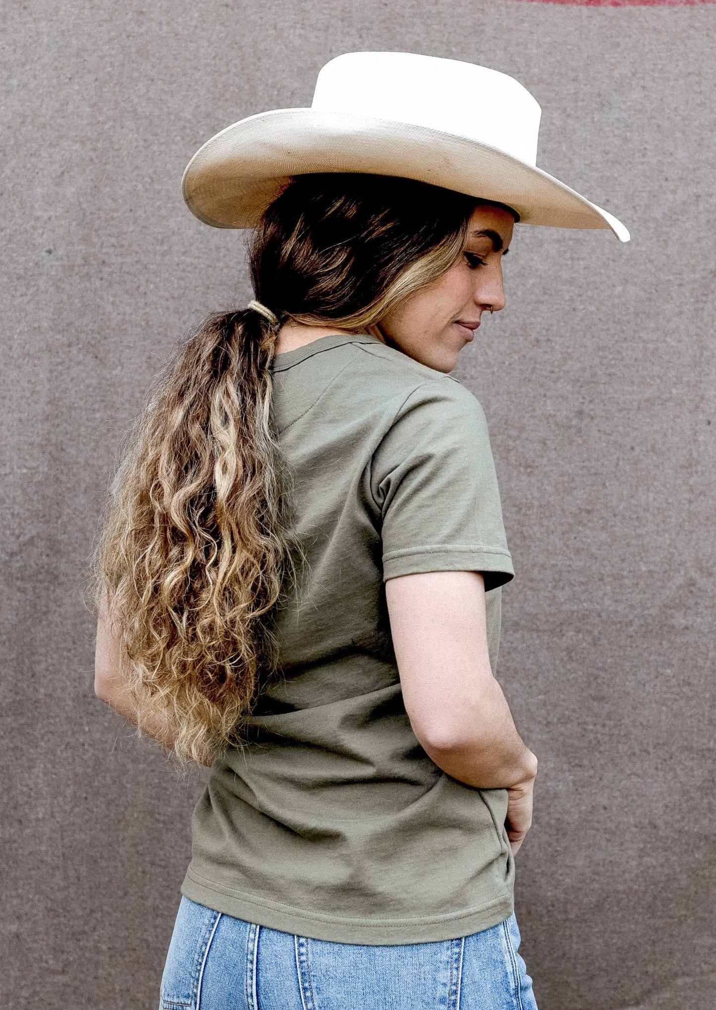 Women's Bolinas Heavyweight Tee | 8oz 100% American Made Cotton - Olive