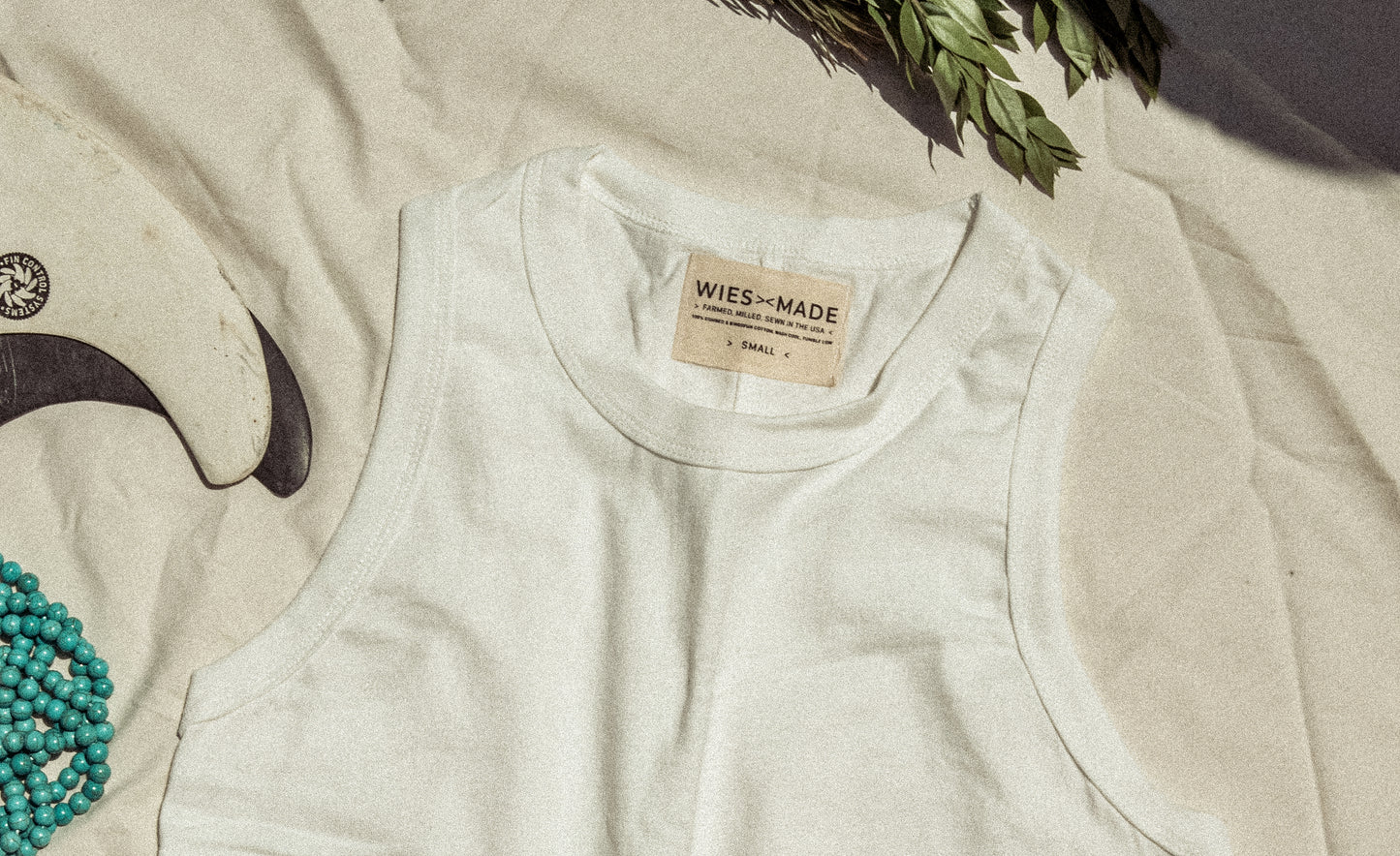 Women's Heather Tank in 8oz 100% Natural Cotton - White