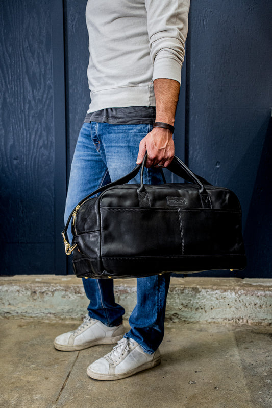 Weekender Bag Black | Horween Leather