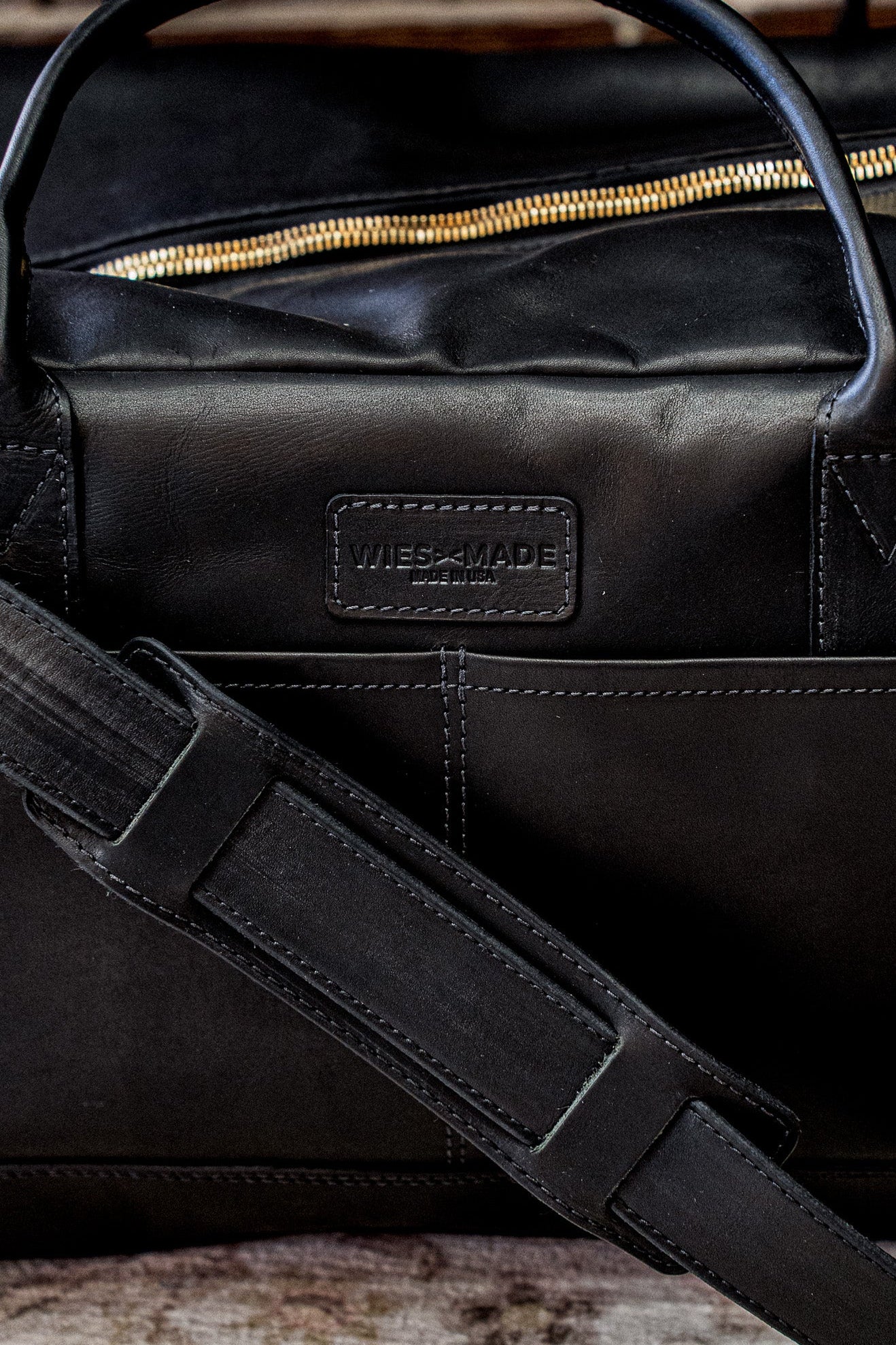 Weekender Bag Black | Horween Leather