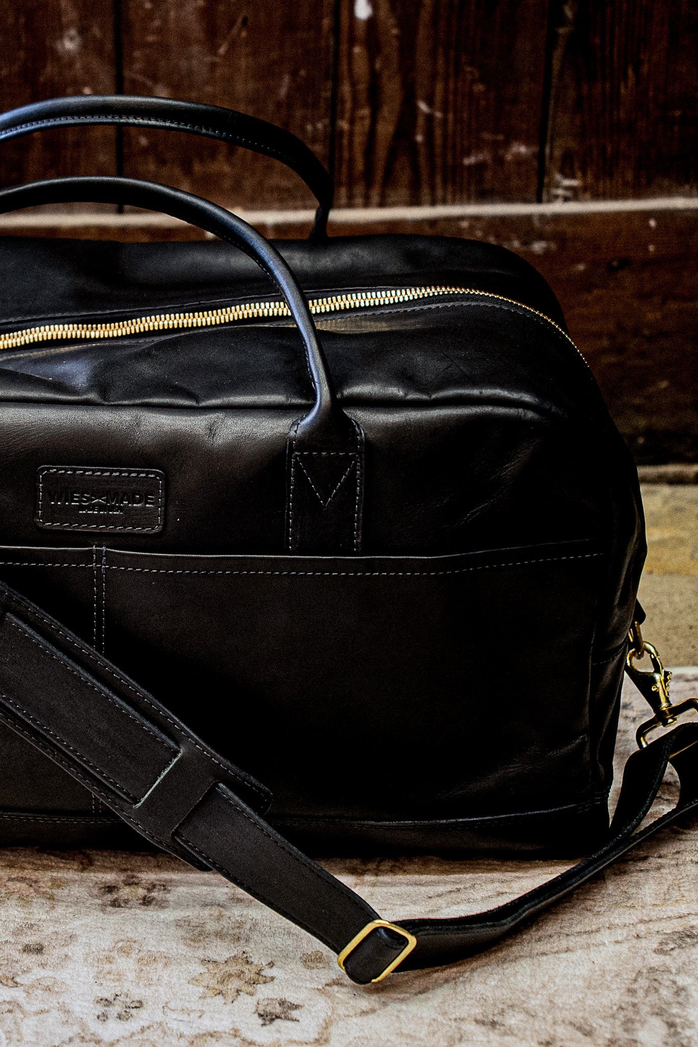 Weekender Bag Black | Horween Leather