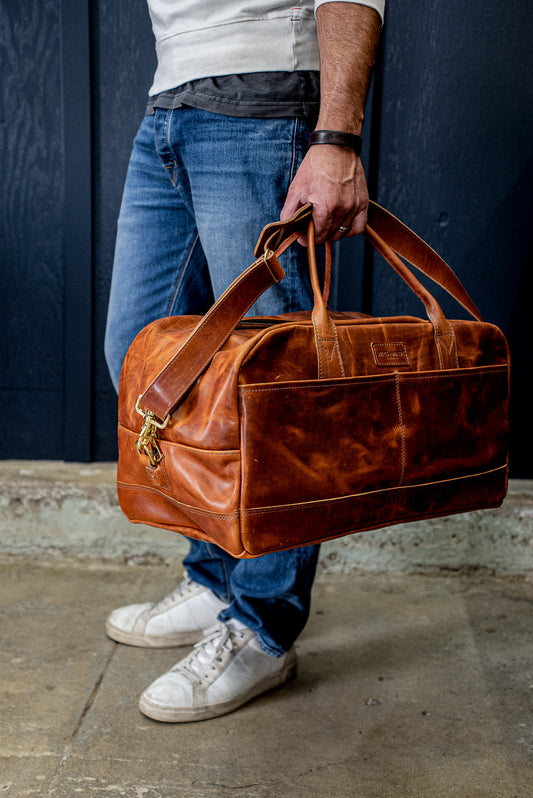 Weekender Bag Tan | Horween Leather