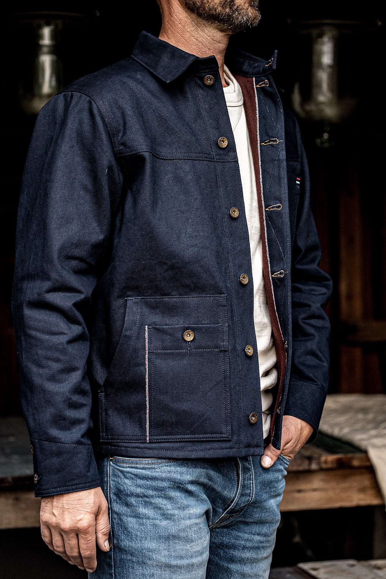 Men | Nico Chore Coat | Selvedge - Navy – WiesMade