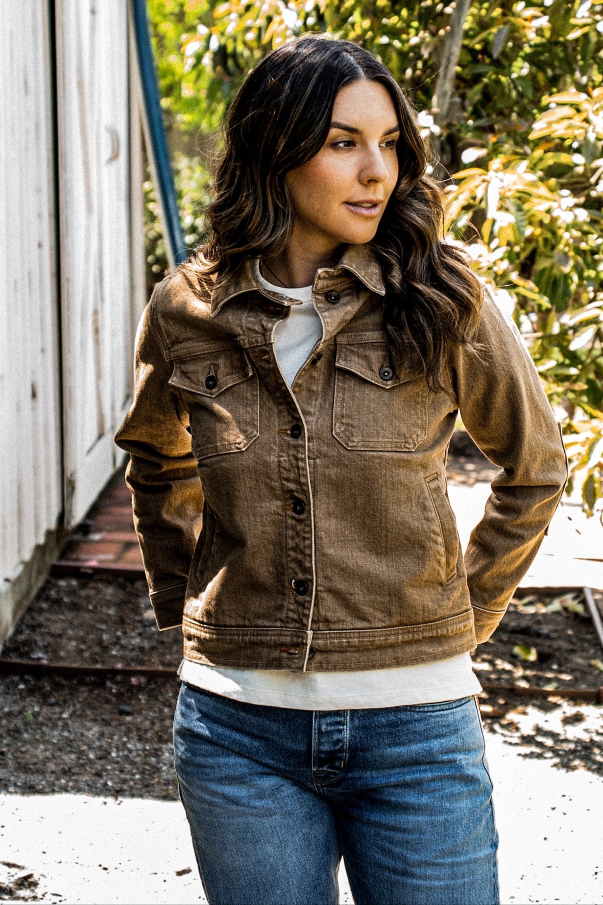 Artcher Jacket | Wheat 14oz Broken Twill Denim