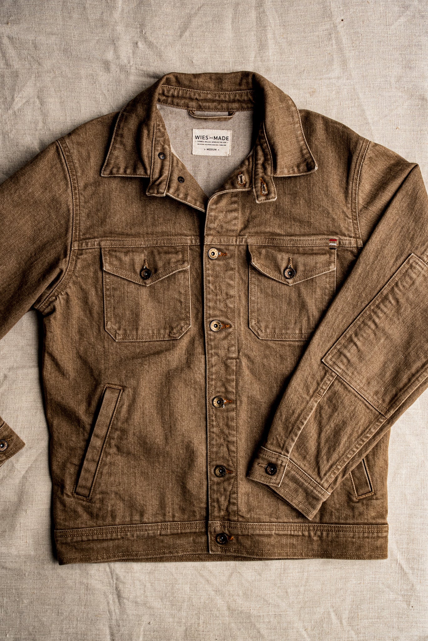 Artcher Jacket | Wheat 14oz Broken Twill Denim
