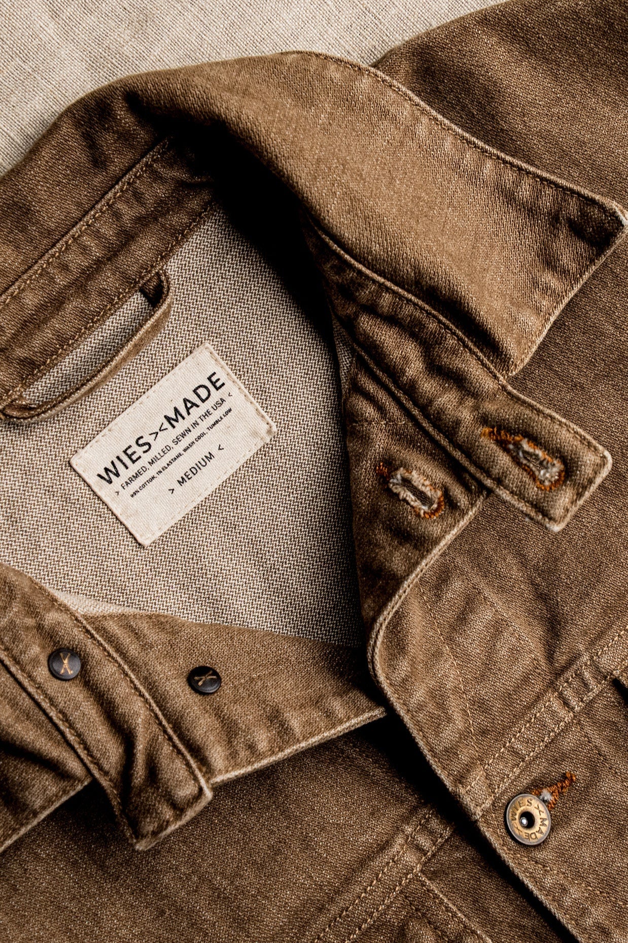 Artcher Jacket | Wheat 14oz Broken Twill Denim