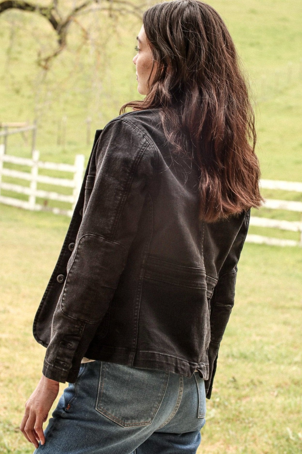 Scout Blazer | Stretch Cotton Denim Chore Blazer