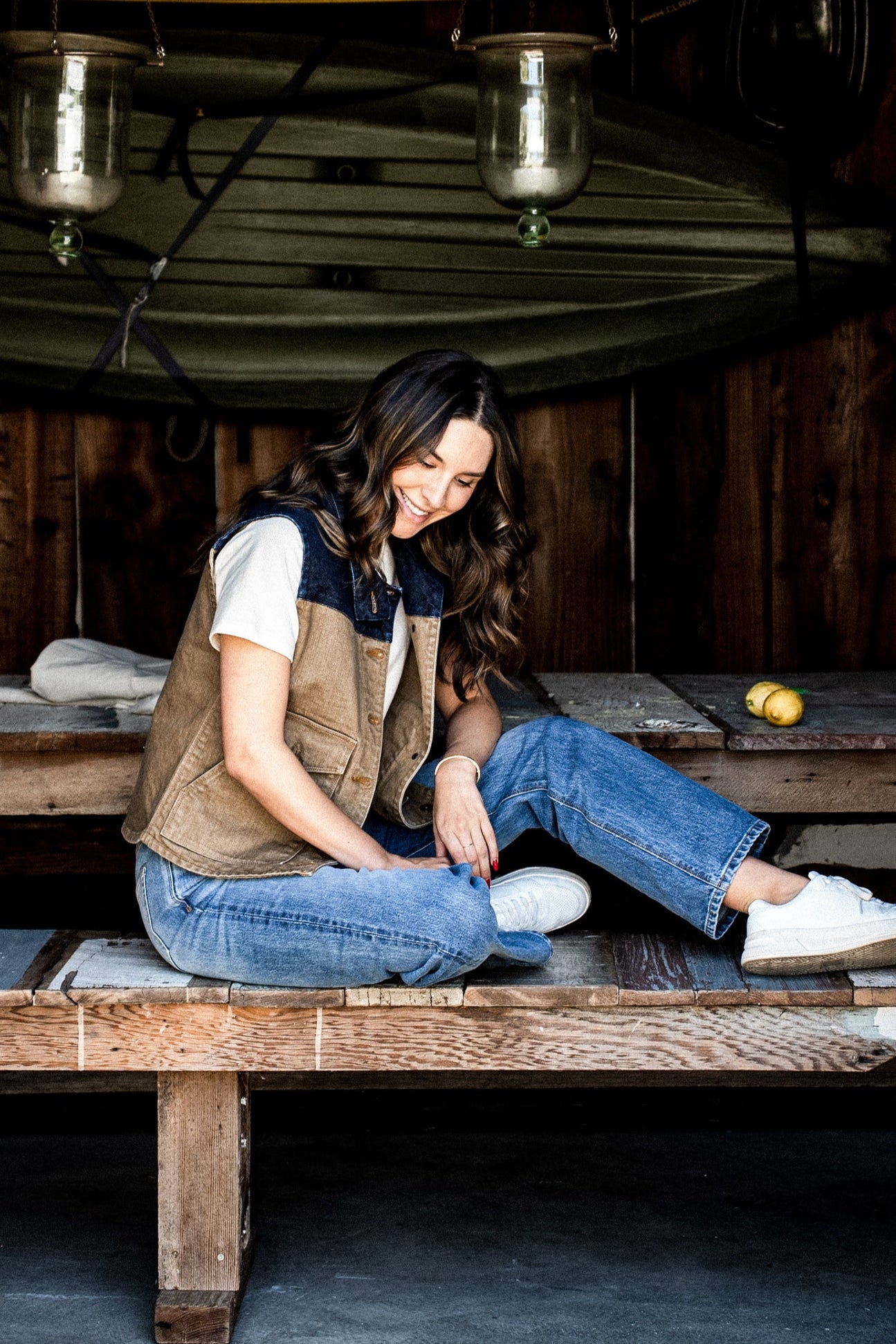 Jamie Vest | Wheat 14oz Broken Twill Denim