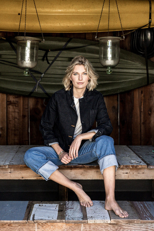 Scout Blazer | Stretch Cotton Denim Chore Blazer