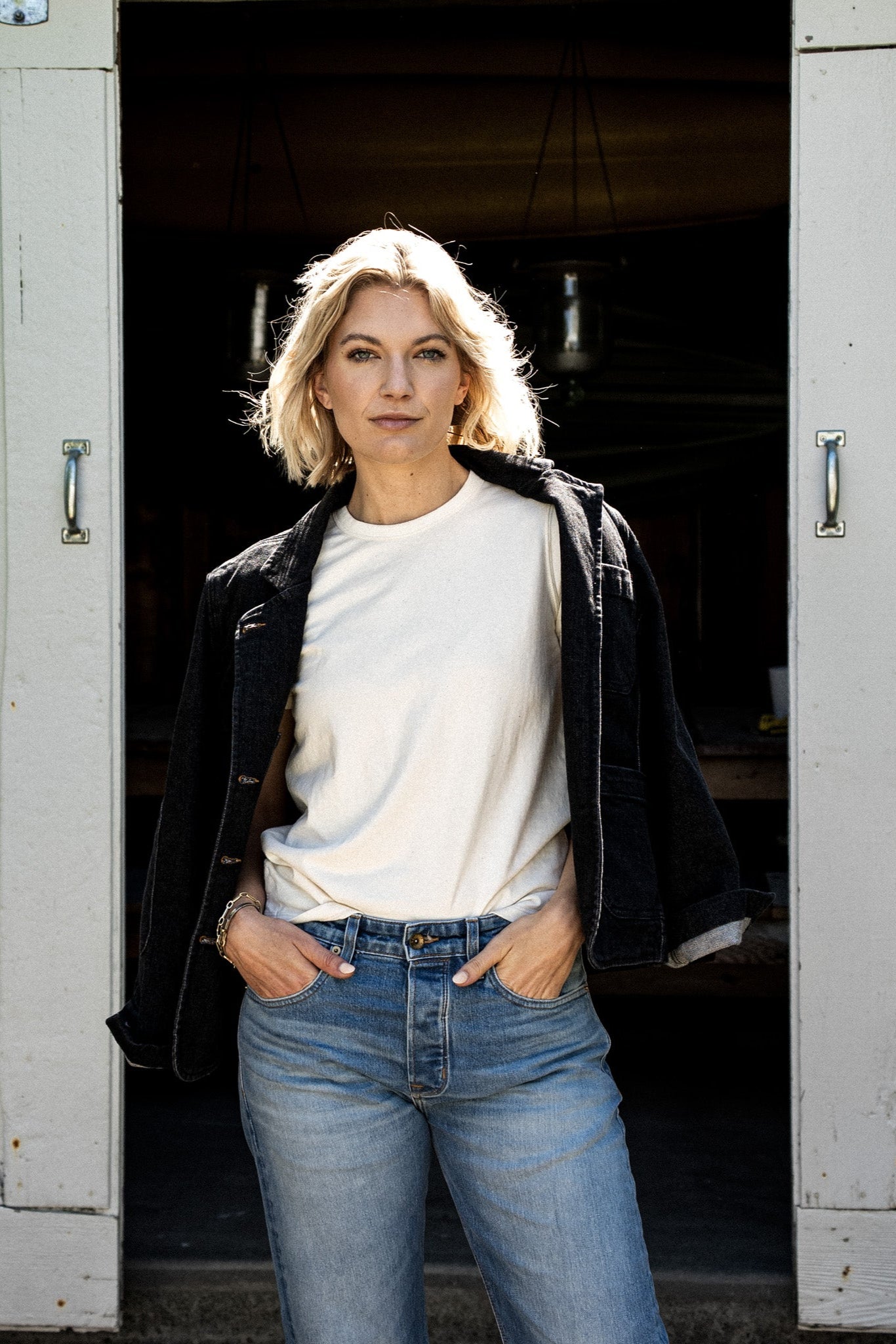 Scout Blazer | Stretch Cotton Denim Chore Blazer