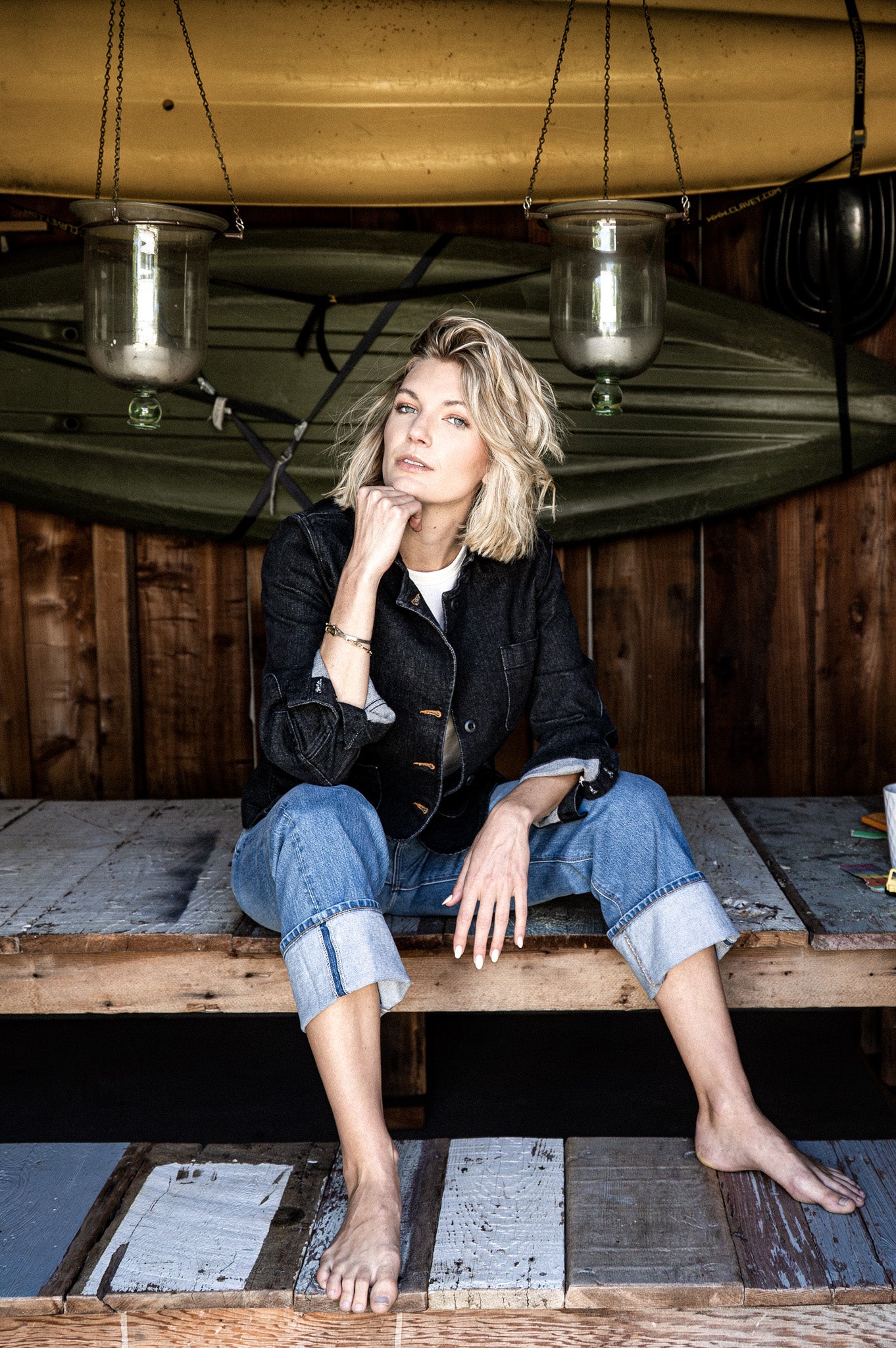 Scout Blazer | Stretch Cotton Denim Chore Blazer