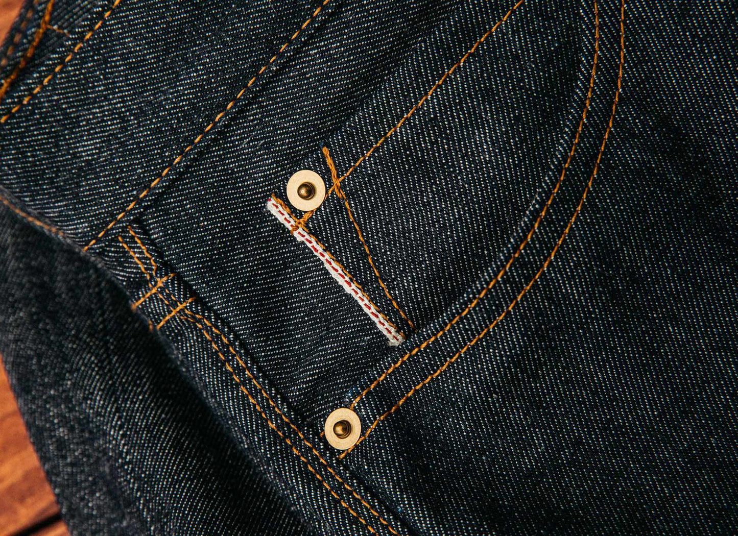 denim jeans folded close up