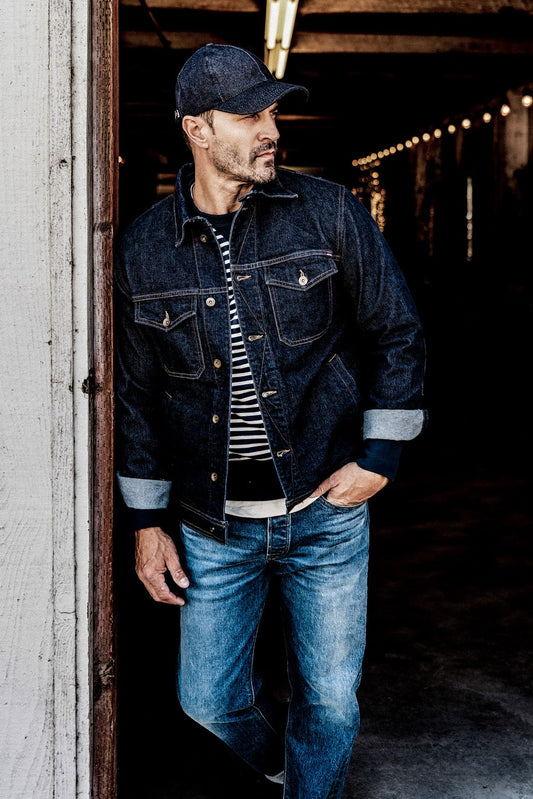Men | Artcher Jacket | 14oz Broken Twill Denim - Ocean