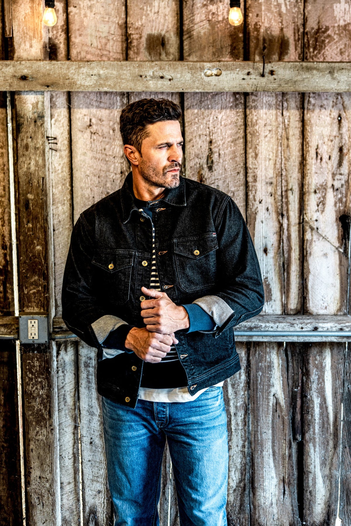 Men | Artcher Jacket | 14oz Broken Twill Denim - Black