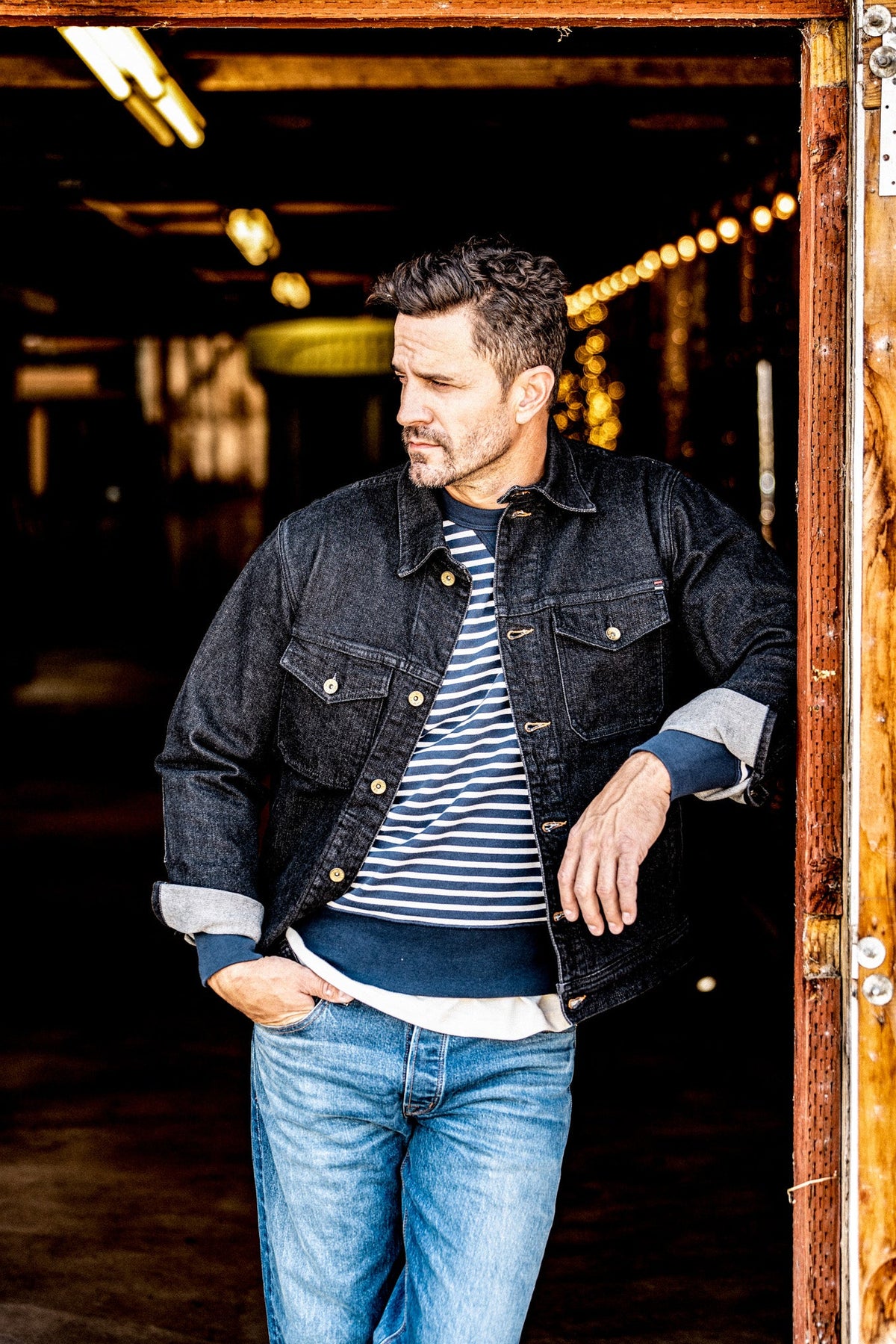 Men | Artcher Jacket | 14oz Broken Twill Denim - Black