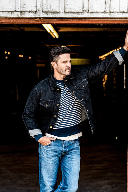 Men | Artcher Jacket | 14oz Broken Twill Denim - Black
